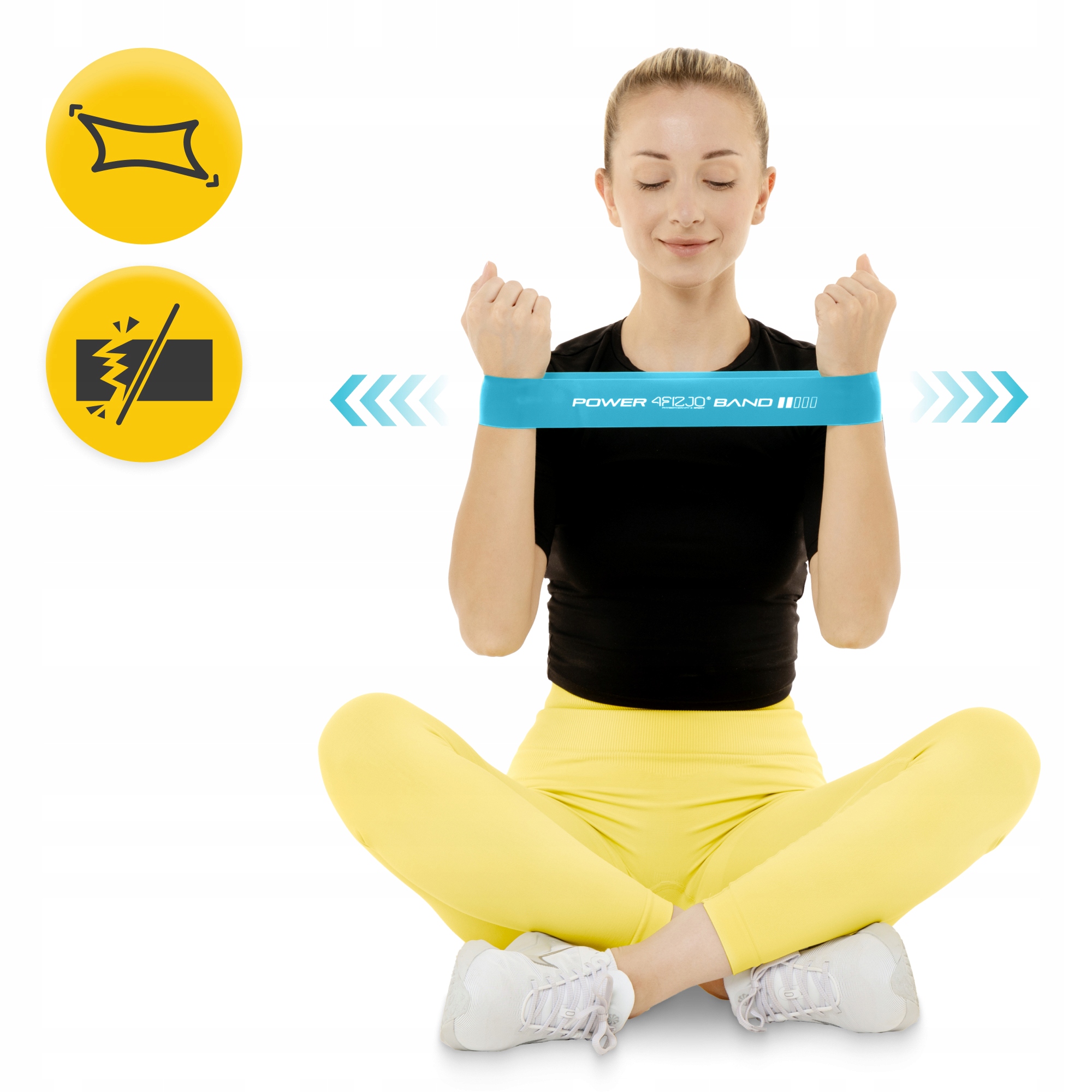 Резинка для фітнесу 4FIZJO Mini Power Band 0.6 мм 1-5 кг Sky Blue (P-5907222931103) — фото 2