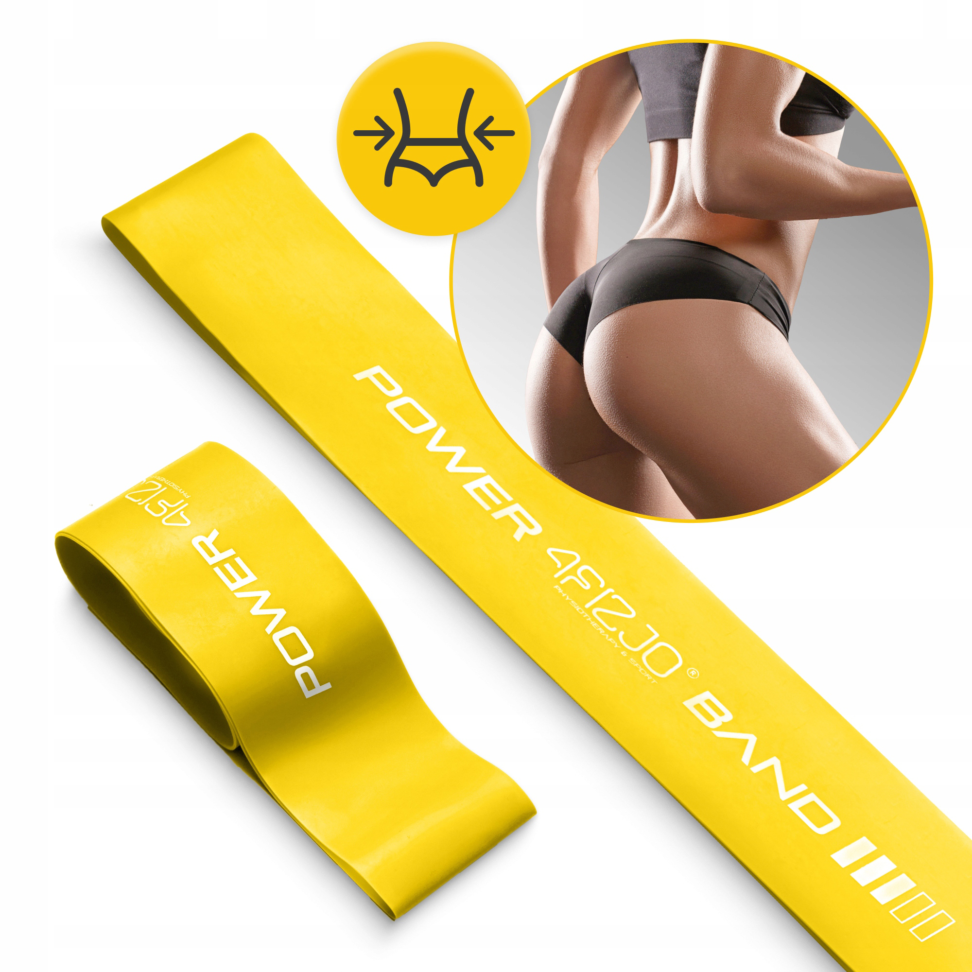 Резинка для фітнесу 4FIZJO Mini Power Band 0.8 мм 5-10 кг Yellow (P-5907222931608) — мініатюра 7