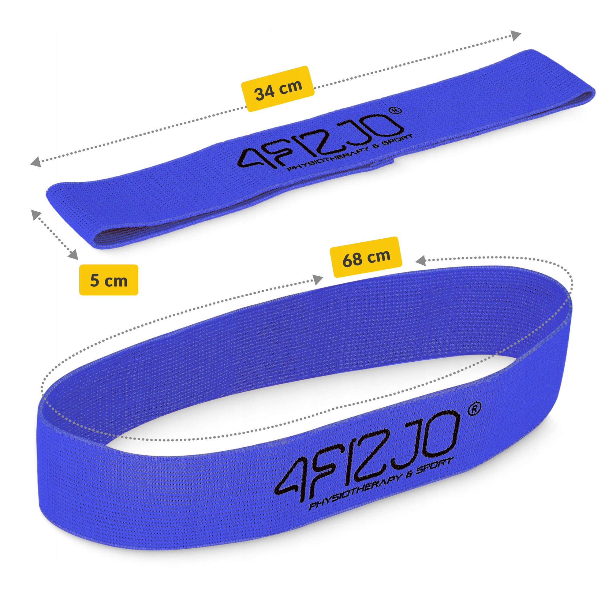 Резинка для фітнесу та спорту із тканини 4FIZJO Flex Band 11-15 кг Blue (P-5907739310934) — фото 3