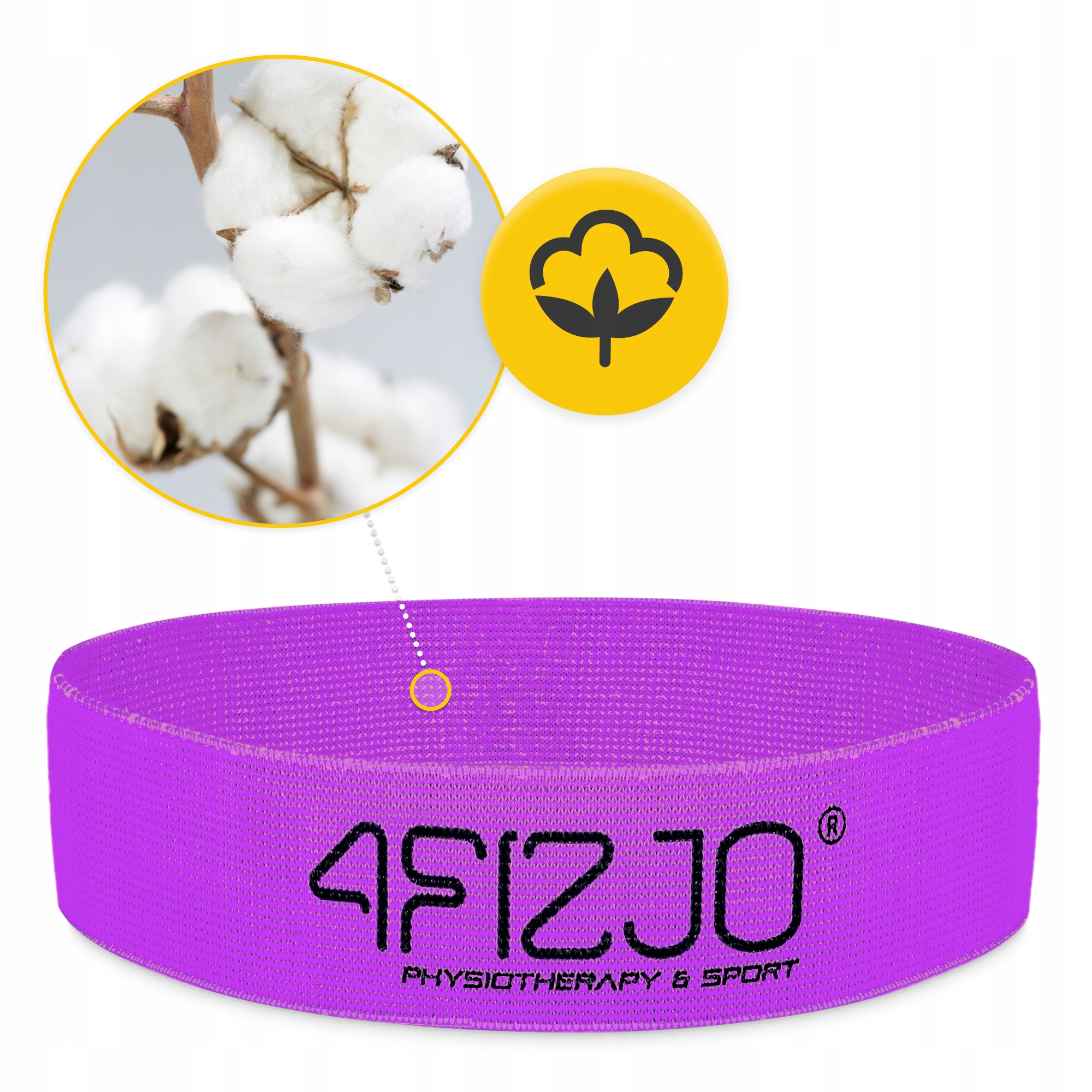 Резинка для фітнесу та спорту із тканини 4FIZJO Flex Band 16-22 кг Violet (P-5907739311696) — фото 5