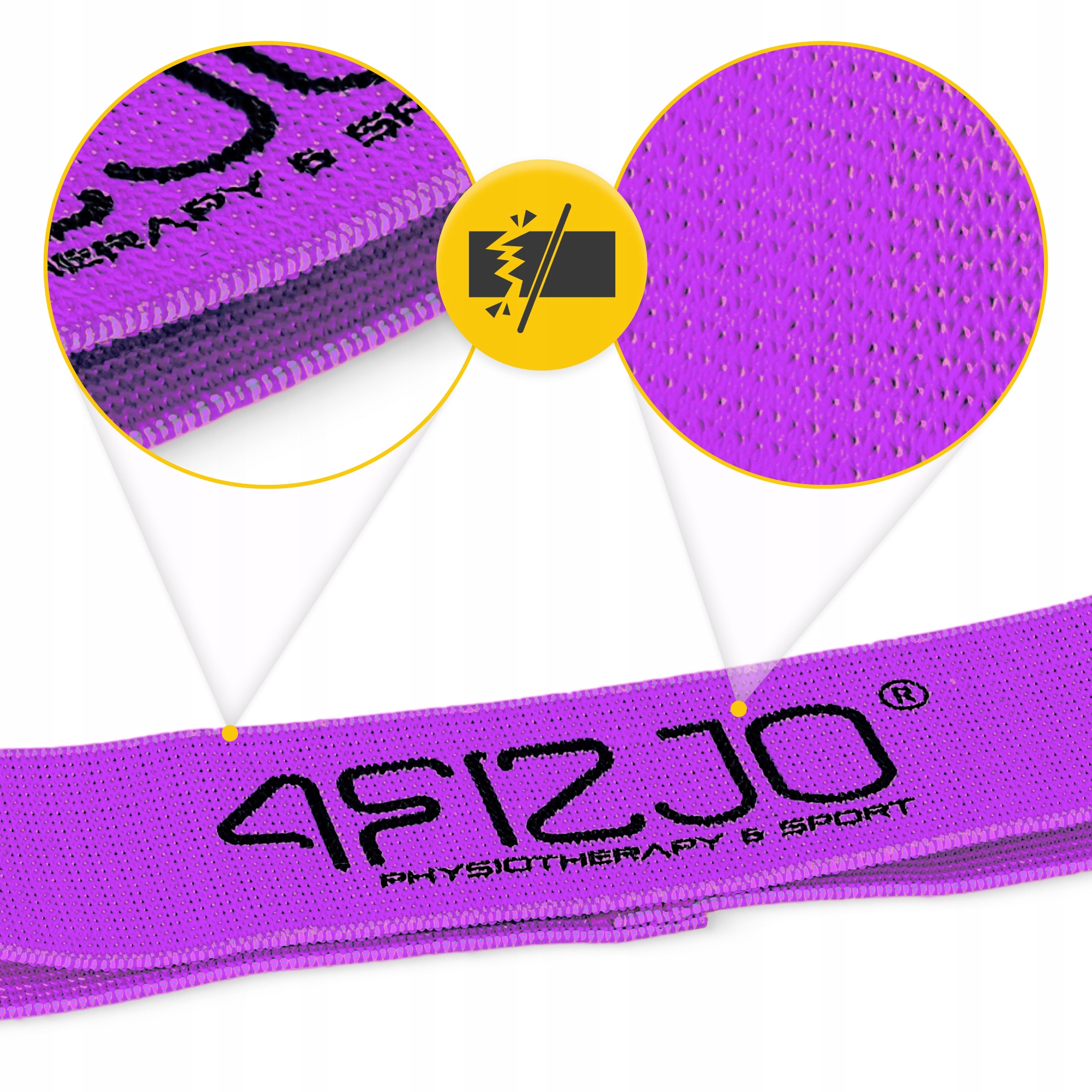 Резинка для фітнесу та спорту із тканини 4FIZJO Flex Band 16-22 кг Violet (P-5907739311696) — мініатюра 7