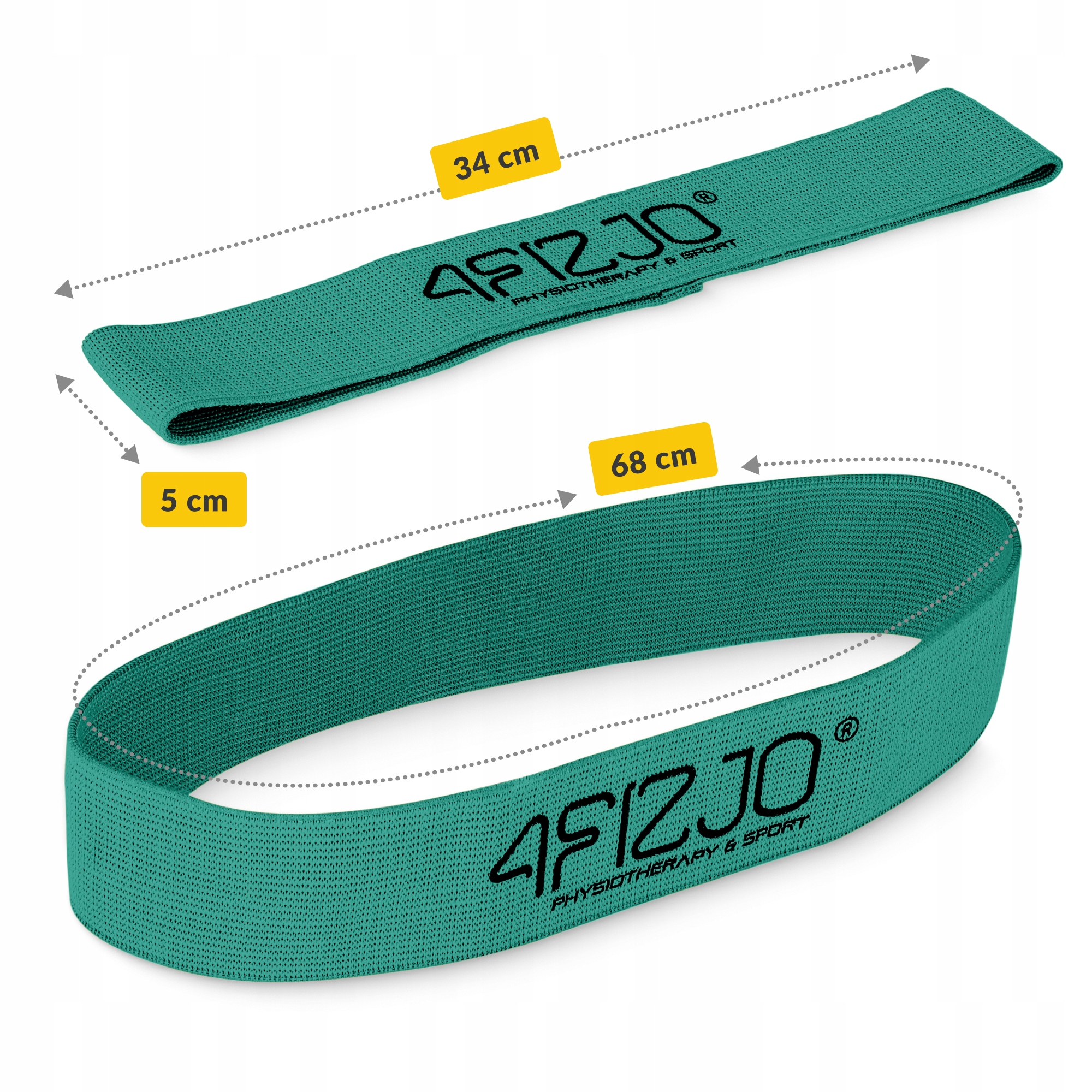 Резинка для фітнесу та спорту із тканини 4FIZJO Flex Band 6-10 кг Green (P-5907739310941) — фото 5
