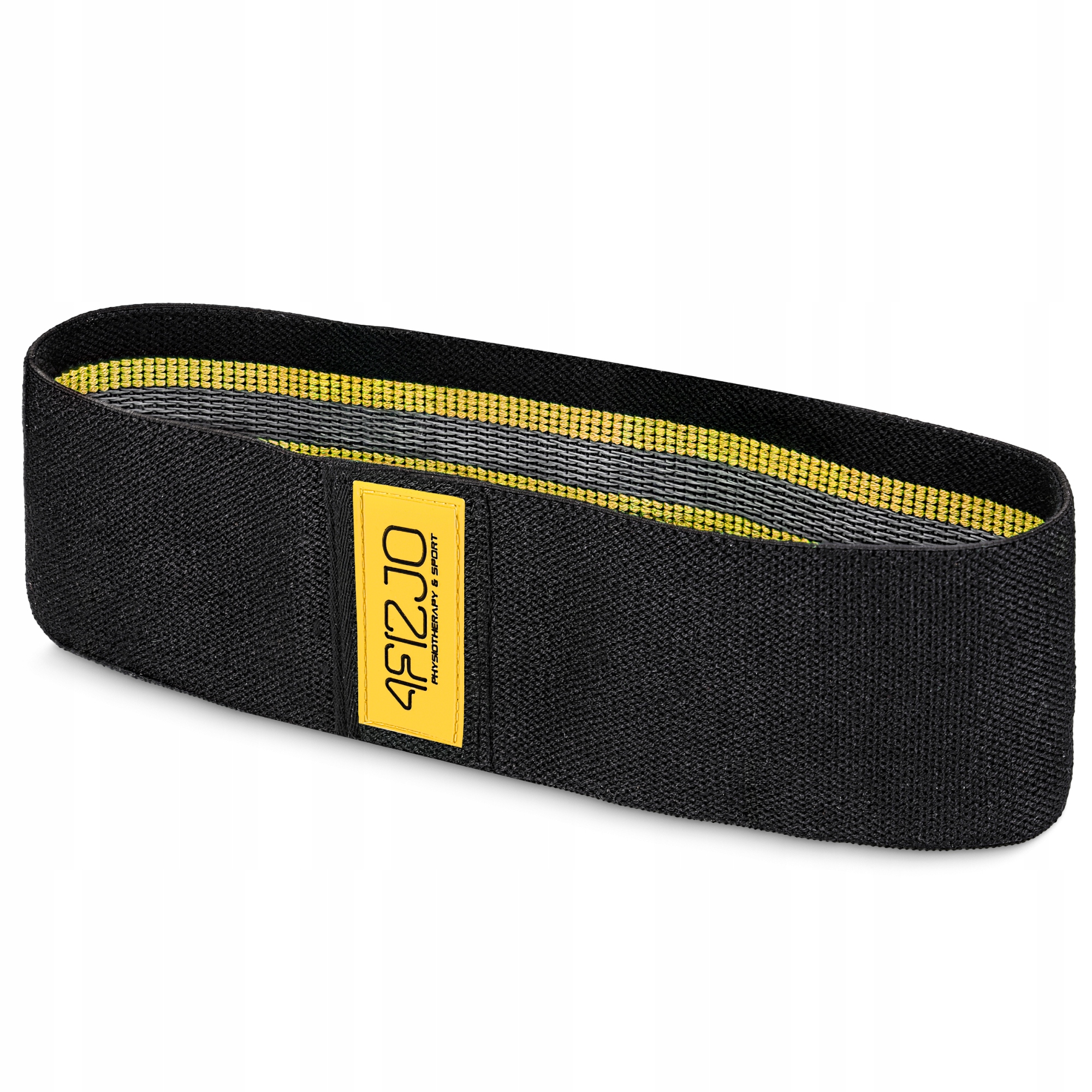 Резинка для фітнесу та спорту із тканини 4FIZJO Hip Band 10-15 кг Black/Yellow (P-5907739310309) — фото 1
