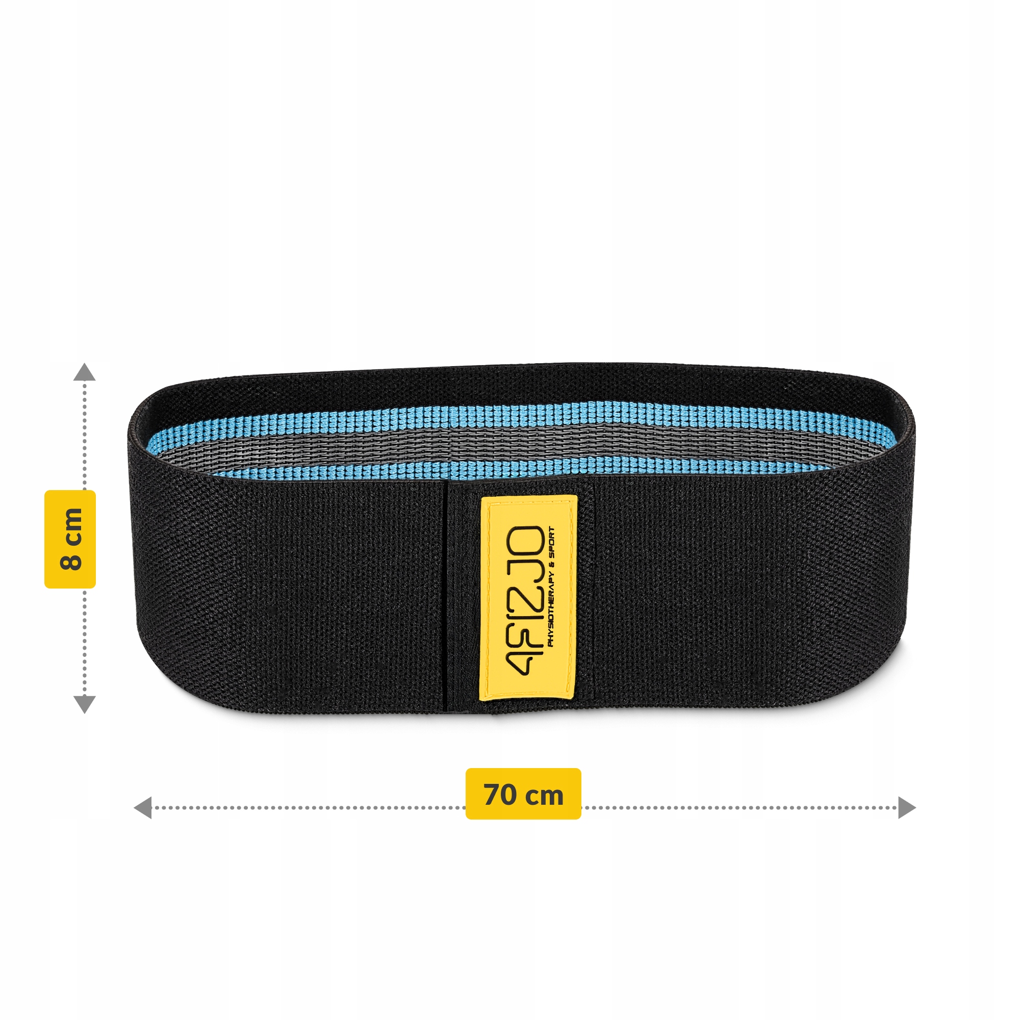 Резинка для фітнесу та спорту із тканини 4FIZJO Hip Band 15-20 кг Black/Blue (P-5907739310293) — фото 2
