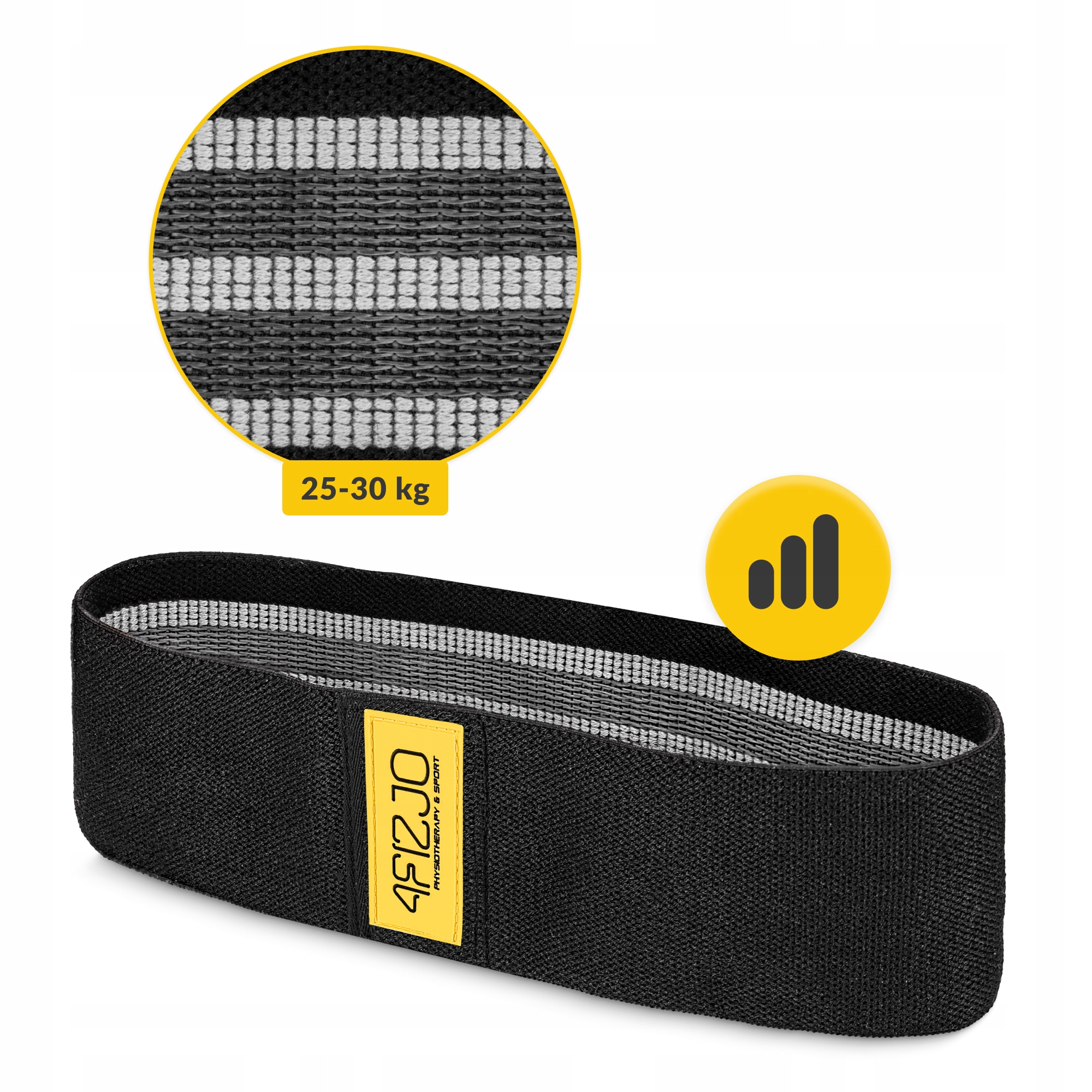 Резинка для фітнесу та спорту із тканини 4FIZJO Hip Band 25-30 кг Black/Grey (P-5907739310286) — мініатюра 8