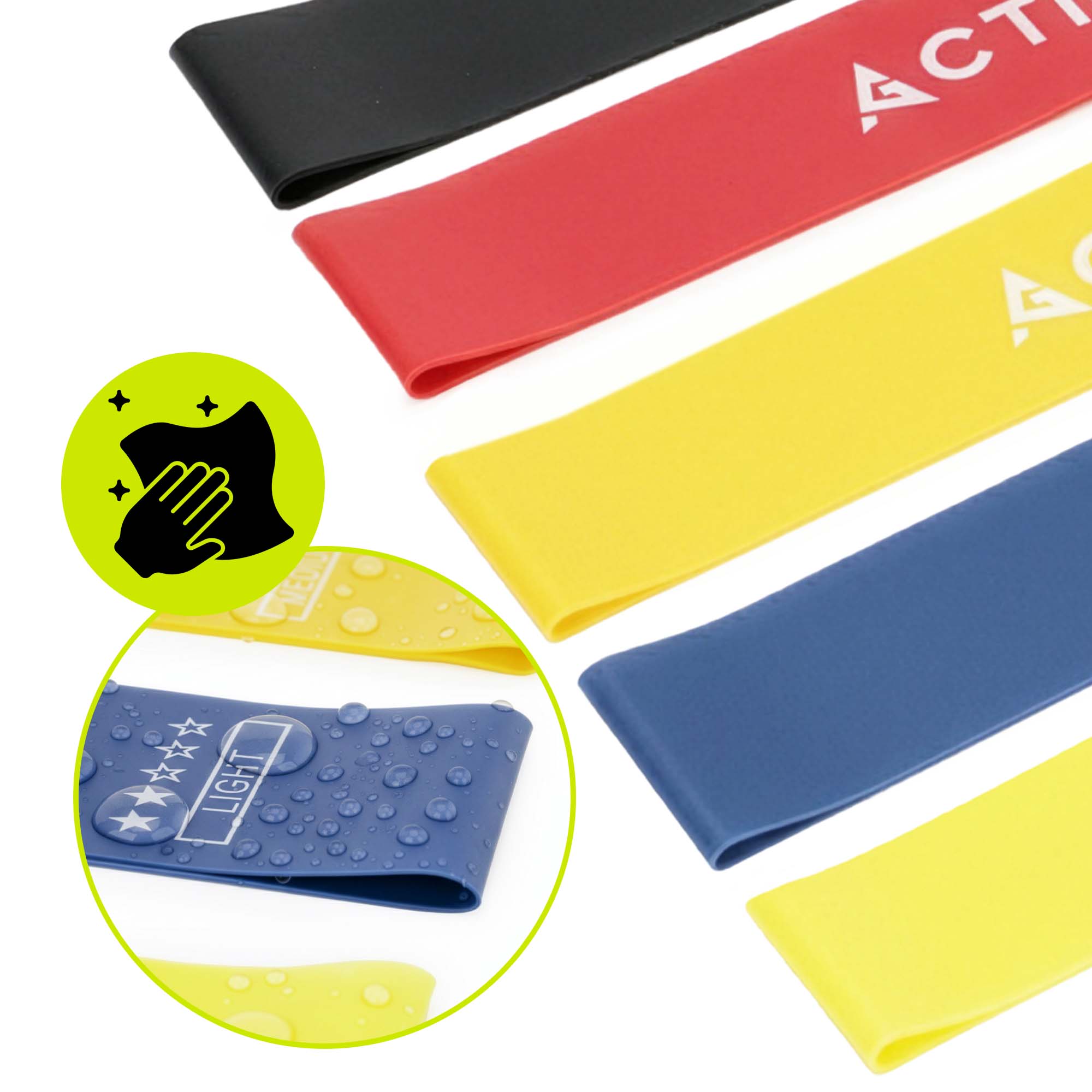 Резинки для фітнесу Actiget Mini Power Band набір 5 шт 1-20 кг ACT0104