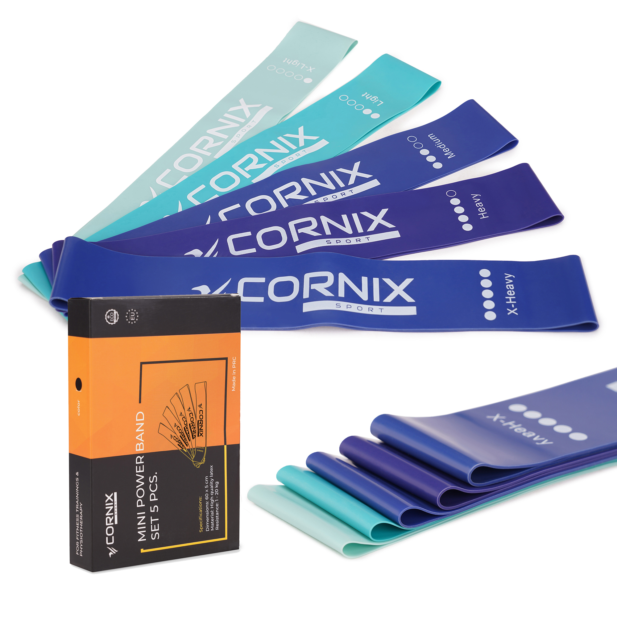 Резинки для фітнесу Cornix Mini Power Band набір 5 шт 1-20 кг XR-0047 — фото 1