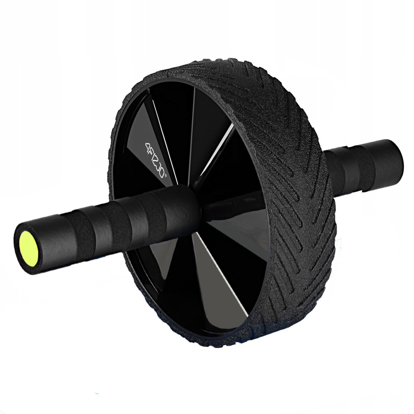 Ролик (гімнастичне колесо) для преса 4FIZJO Ab Wheel Black/Yellow (P-5907739314840) — фото 1