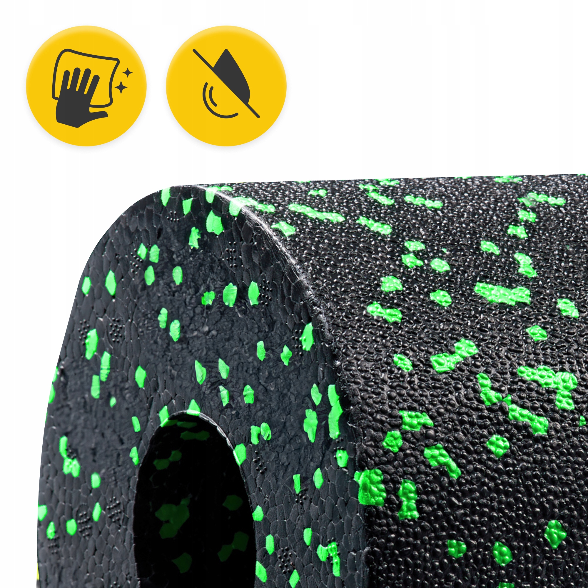 Масажний ролик 4FIZJO Mini Foam Roller 15 x 5.3 см (валик, роллер) Black/Green (P-5907222931950) — фото 4