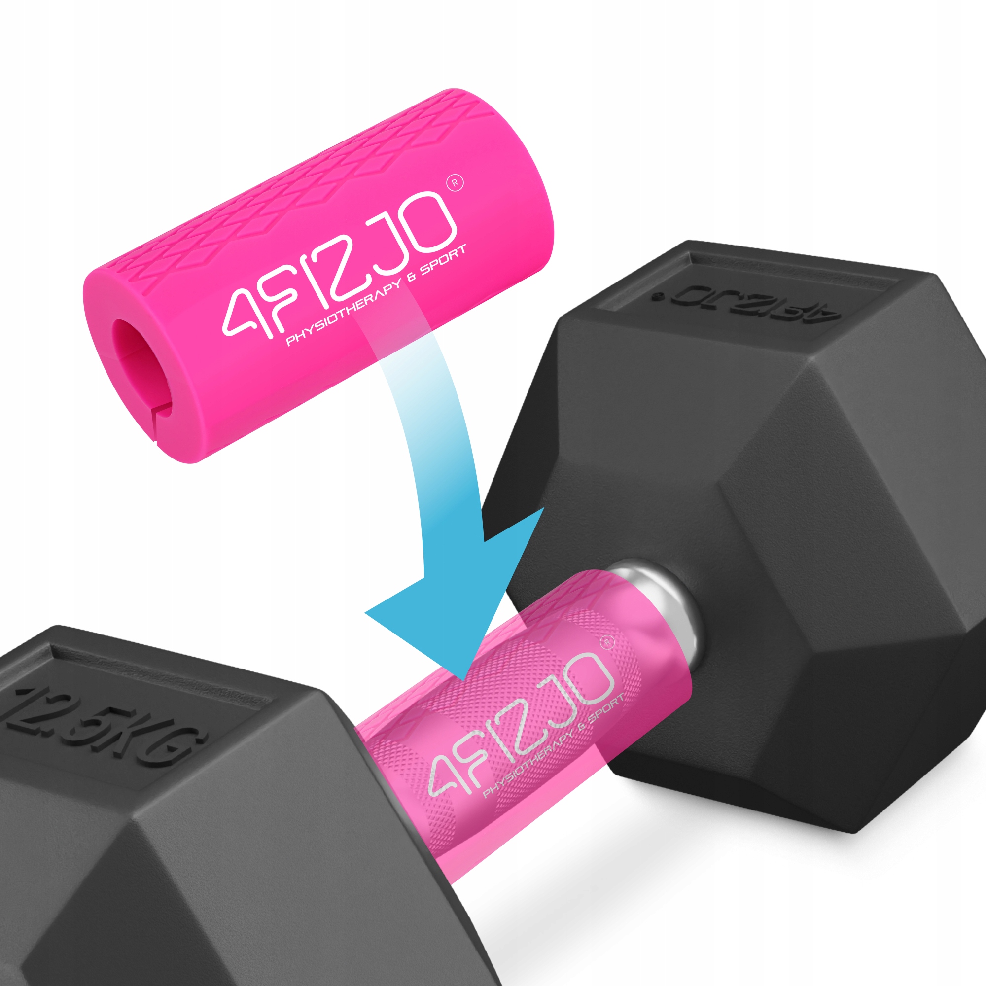 Розширювальні накладки на гриф 4FIZJO Fat Grip 2 шт силіконові Pink (P-5905973404334) — мініатюра 8