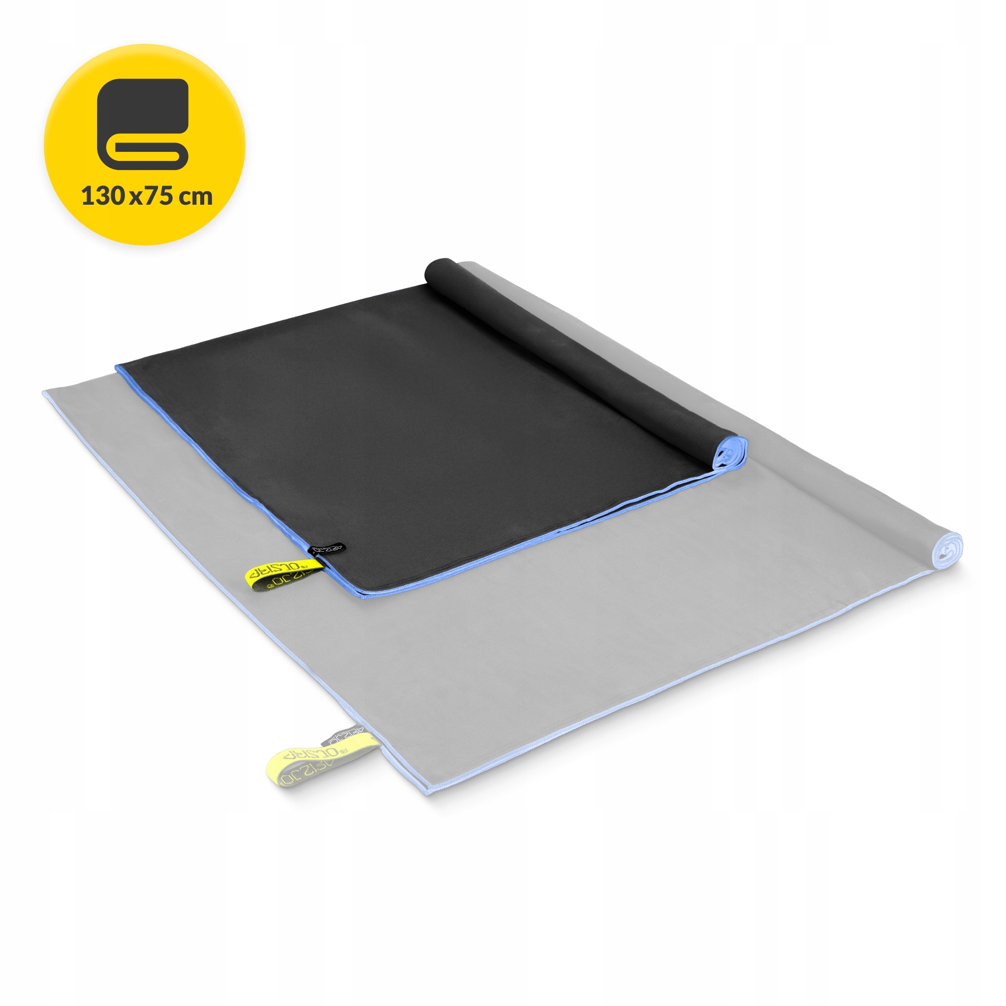 Рушник спортивний 4FIZJO 130 x 75 см з мікрофібри Grey (P-5907739317261) — мініатюра 8