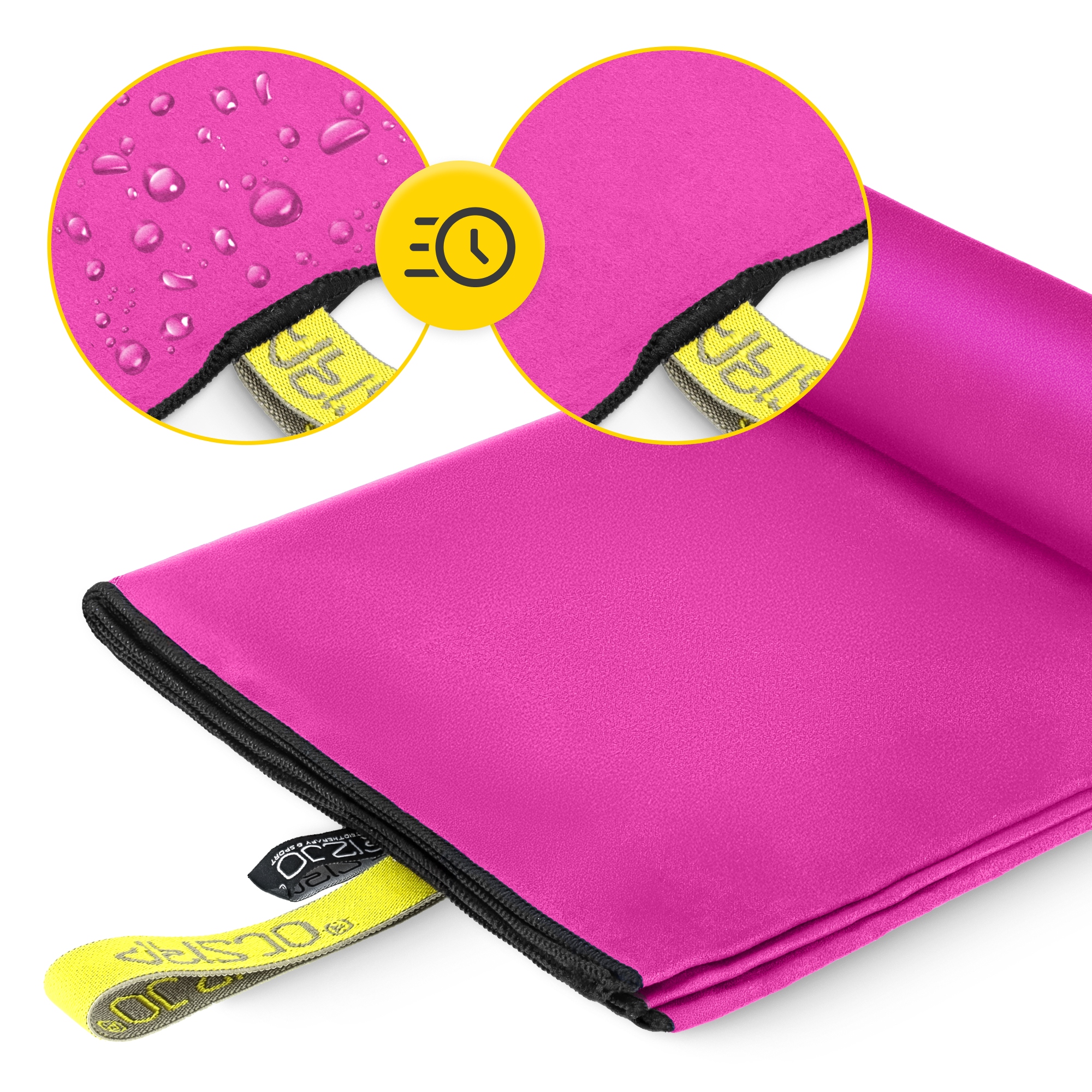 Рушник спортивний 4FIZJO 130 x 75 см з мікрофібри Pink (P-5907739317278) — мініатюра 8