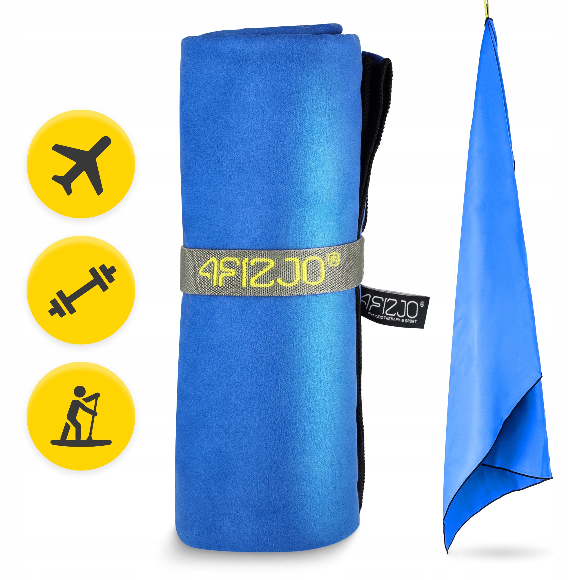 Рушник спортивний 4FIZJO XL 180 x 100 см з мікрофібри Blue (P-5907739317247) — мініатюра 7