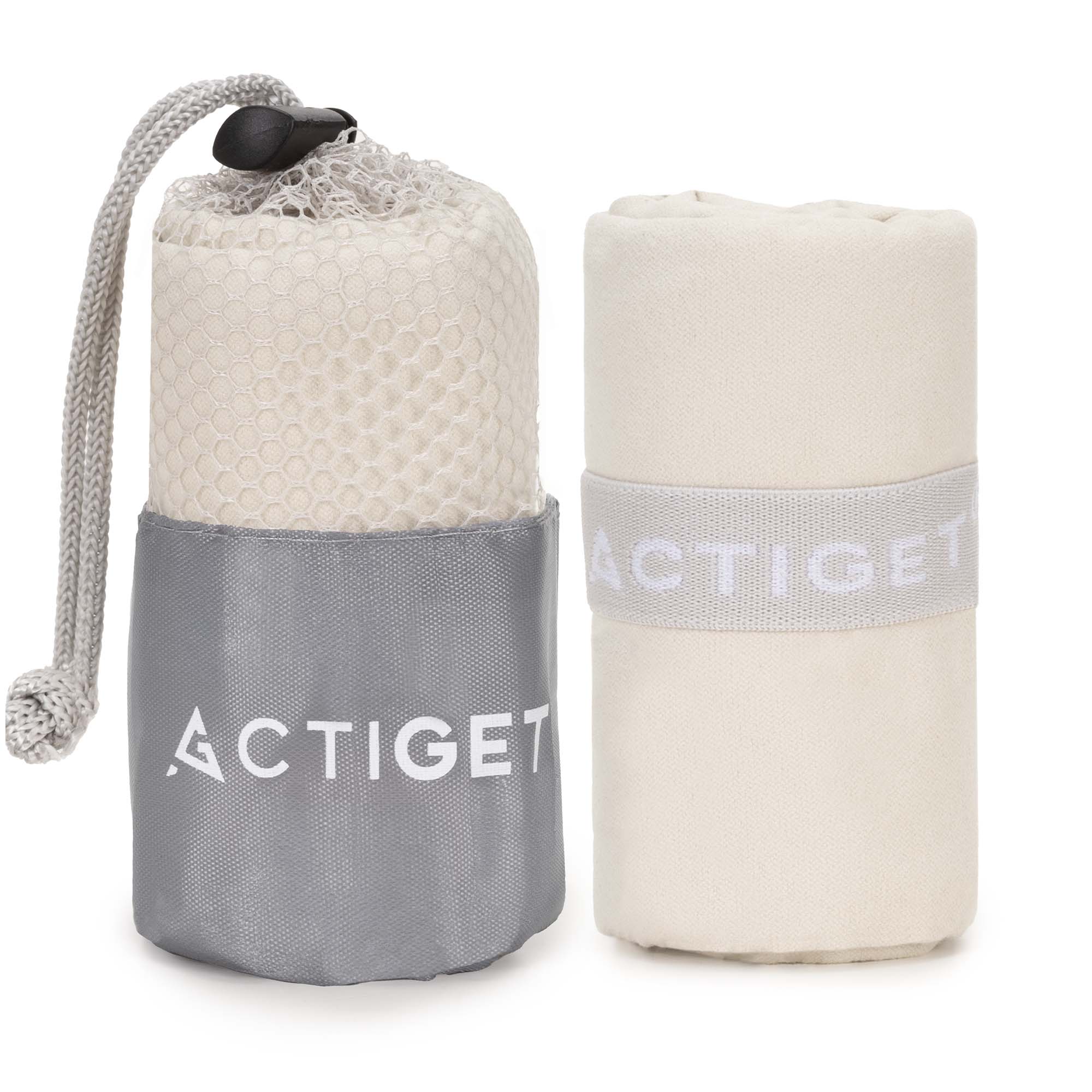 Рушник спортивний Actiget 80 x 40 см з мікрофібри ACT0186 Biege