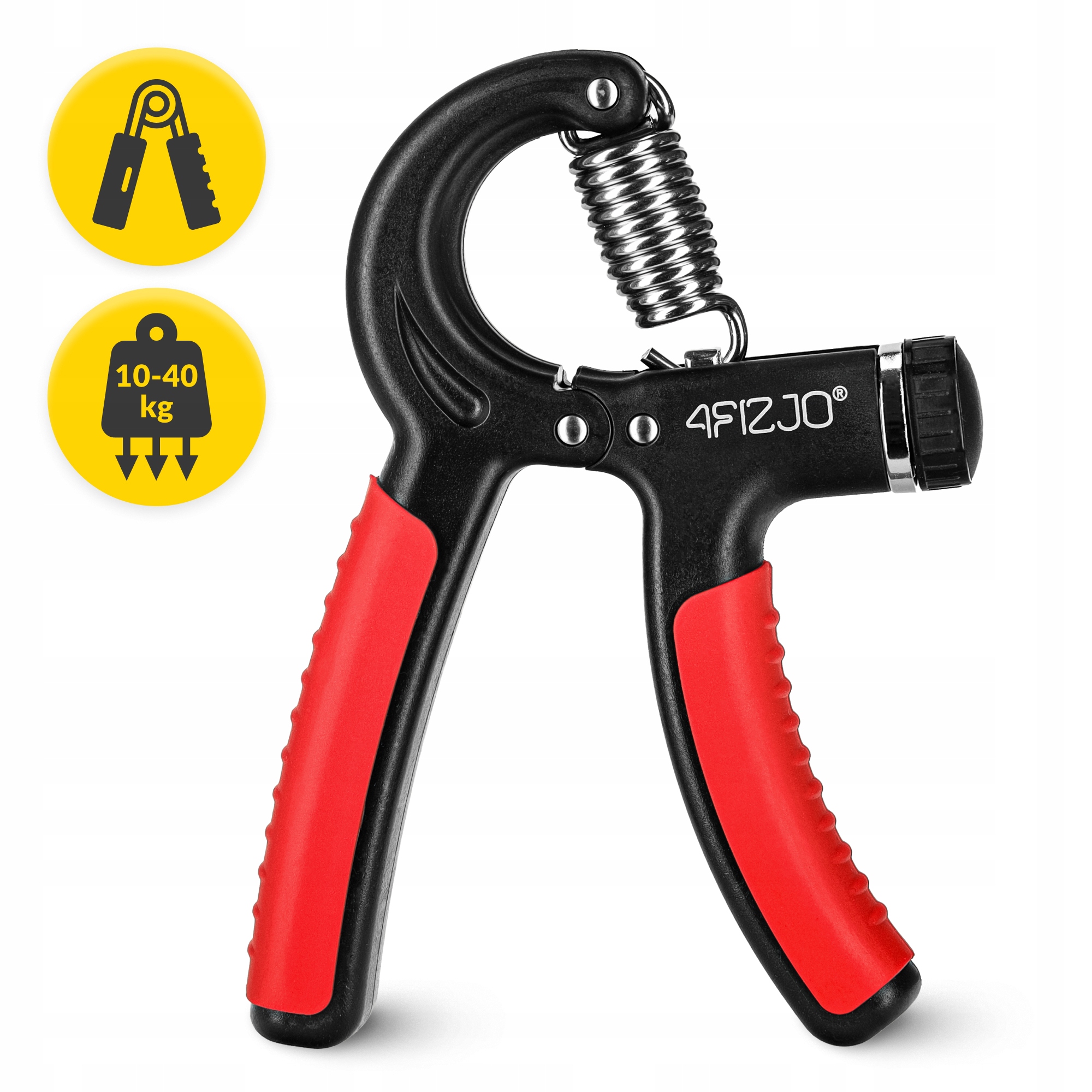 Еспандер кистьовий 4FIZJO 10-40 кг з регульованим навантаженням Black/Red (P-5907739313324) — фото 4