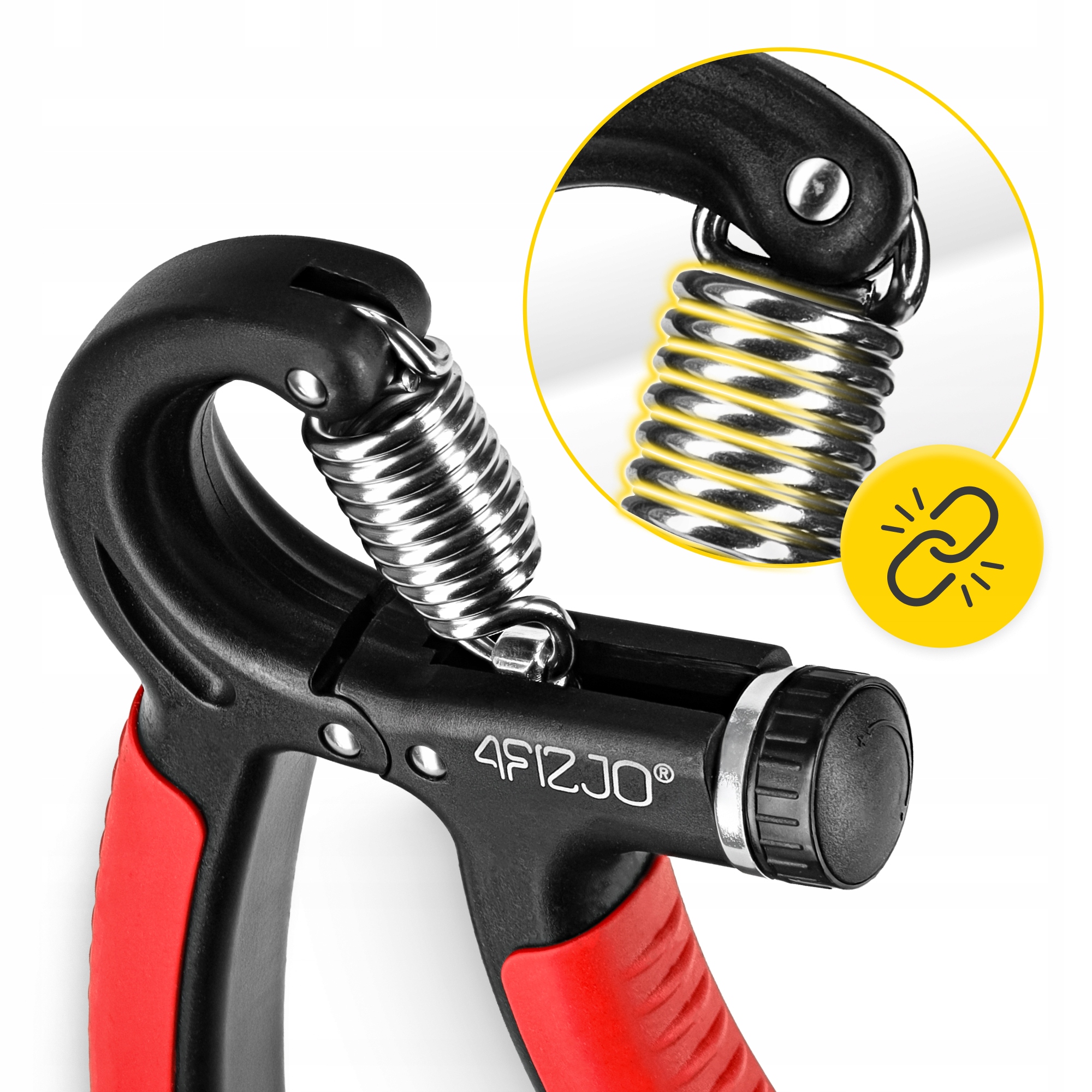 Еспандер кистьовий 4FIZJO 10-40 кг з регульованим навантаженням Black/Red (P-5907739313324) — мініатюра 8