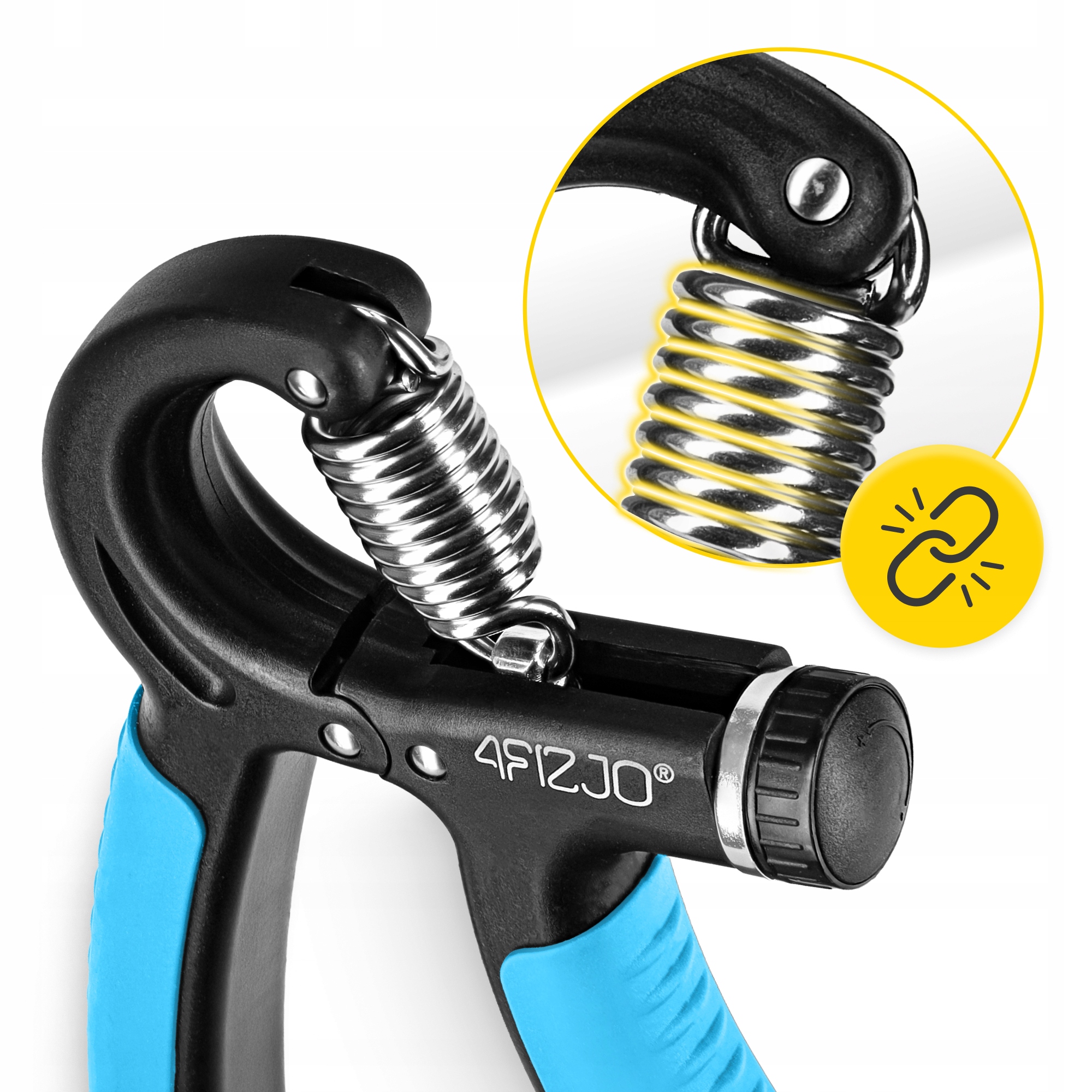 Еспандер кистьовий 4FIZJO 10-40 кг з регульованим навантаженням Black/Blue (P-5907739313331) — мініатюра 9