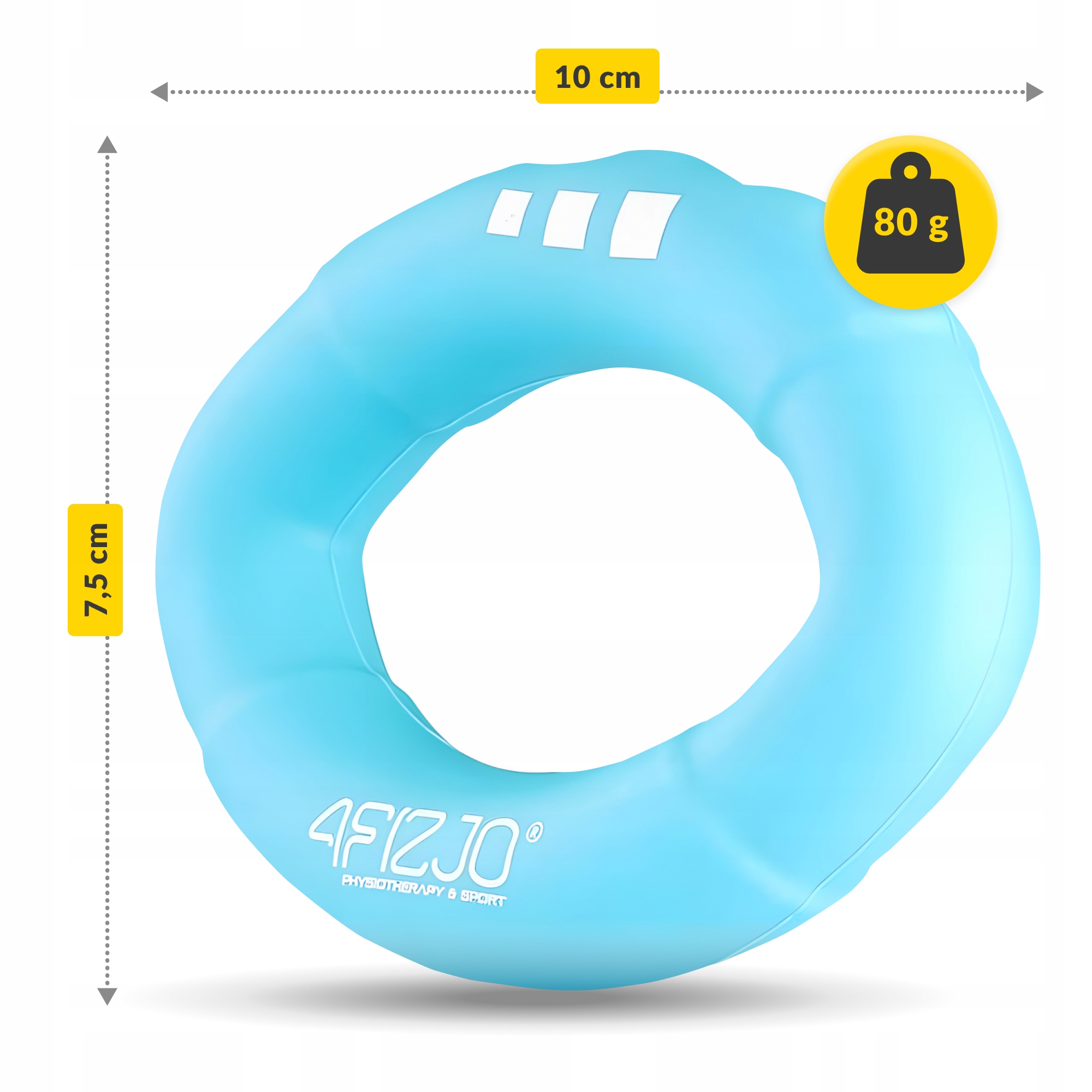 Еспандер кистьовий силіконовий 4FIZJO Medium 18 кг Sky Blue (P-5907739313744) — мініатюра 6