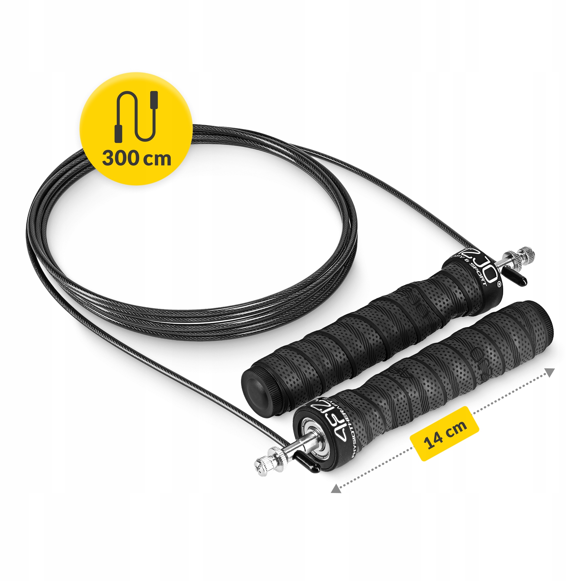 Скакалка швидкісна для кросфіту 4FIZJO Speed Rope PRO+ Black (P-5907739313164) — фото 3