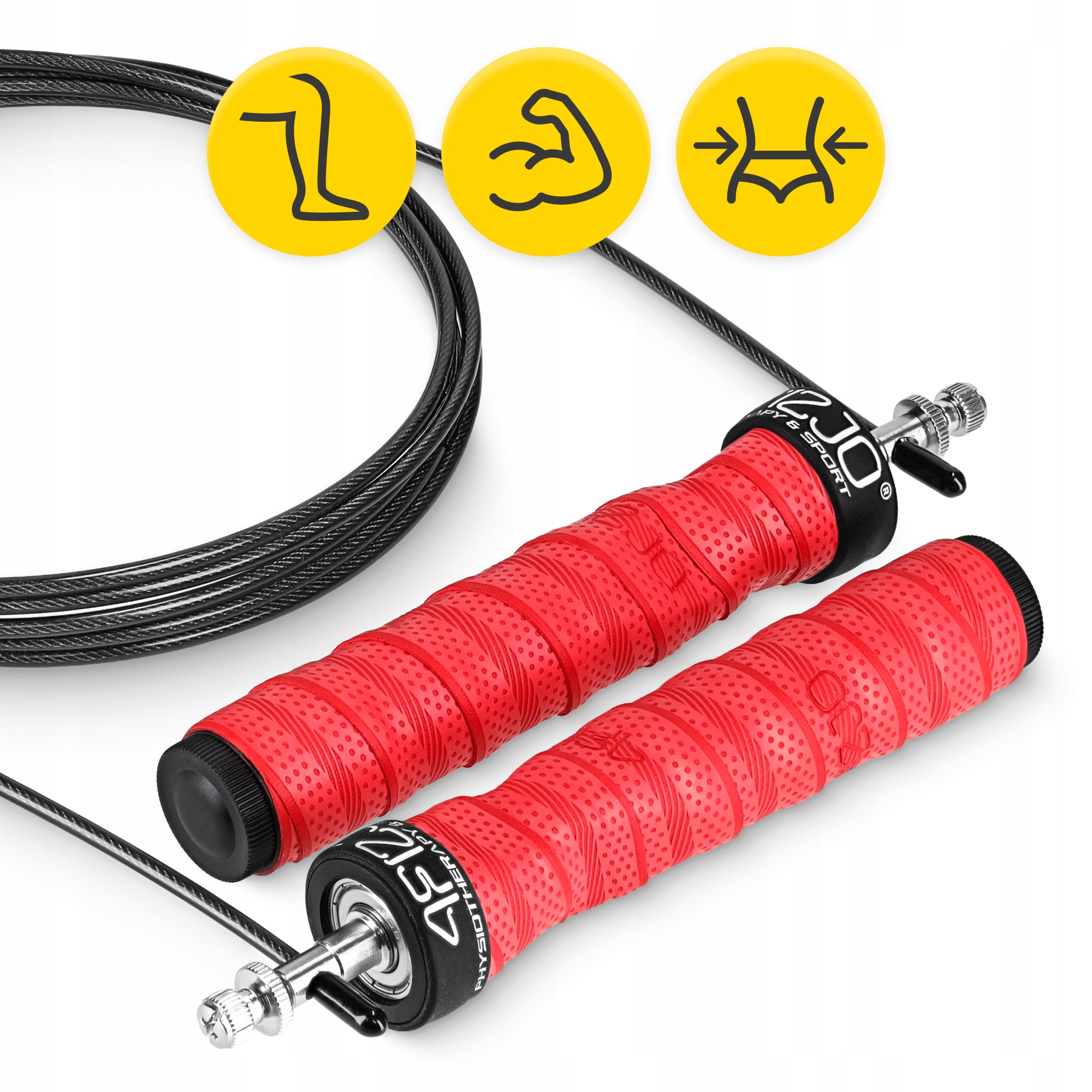 Скакалка швидкісна для кросфіту 4FIZJO Speed Rope PRO+ Red (P-5907739313171) — фото 3