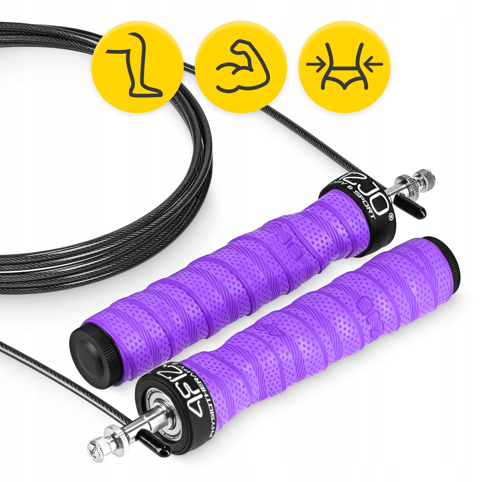 Скакалка швидкісна для кросфіту 4FIZJO Speed Rope PRO+ Violet (P-5907739313188) — мініатюра 7