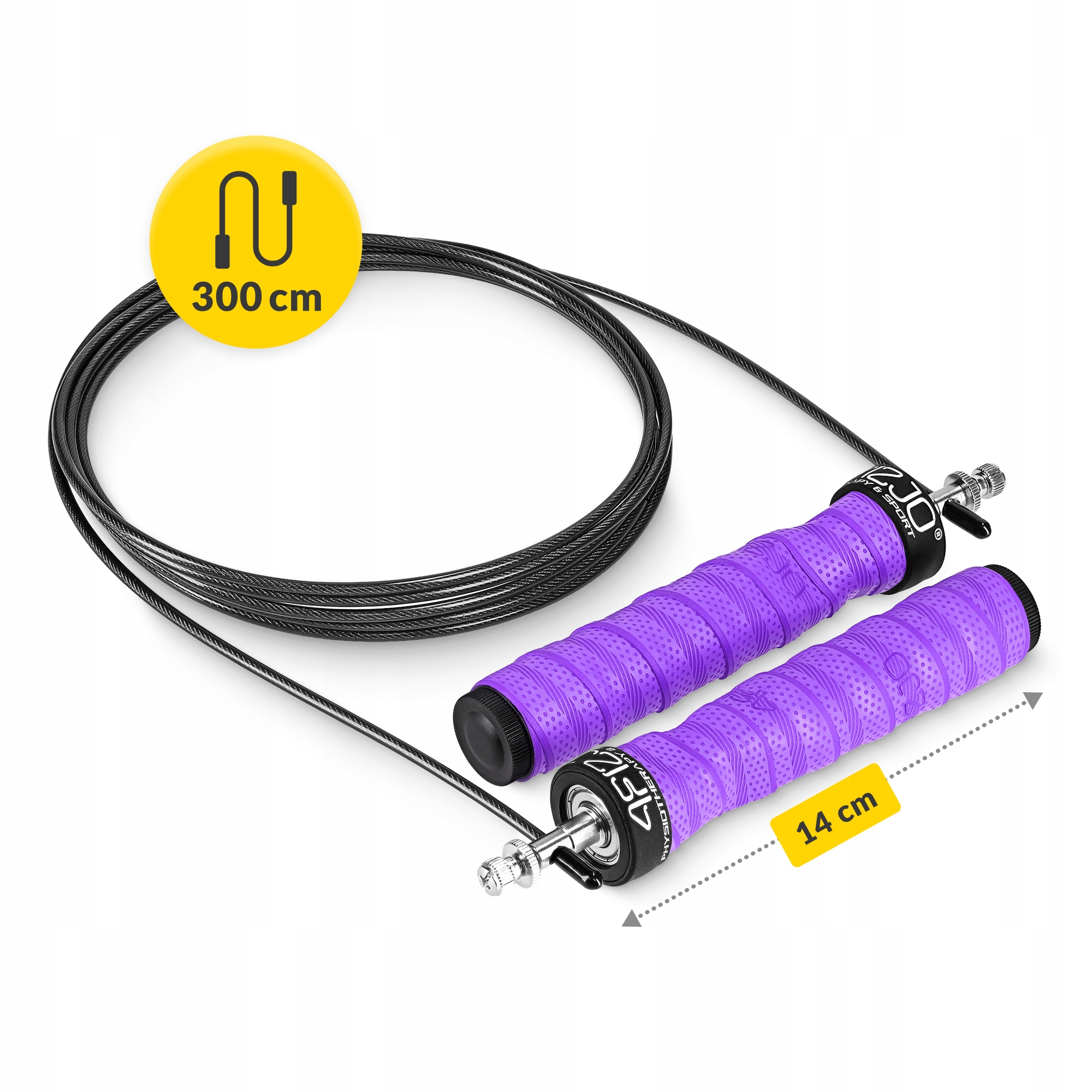 Скакалка швидкісна для кросфіту 4FIZJO Speed Rope PRO+ Violet (P-5907739313188) — фото 5