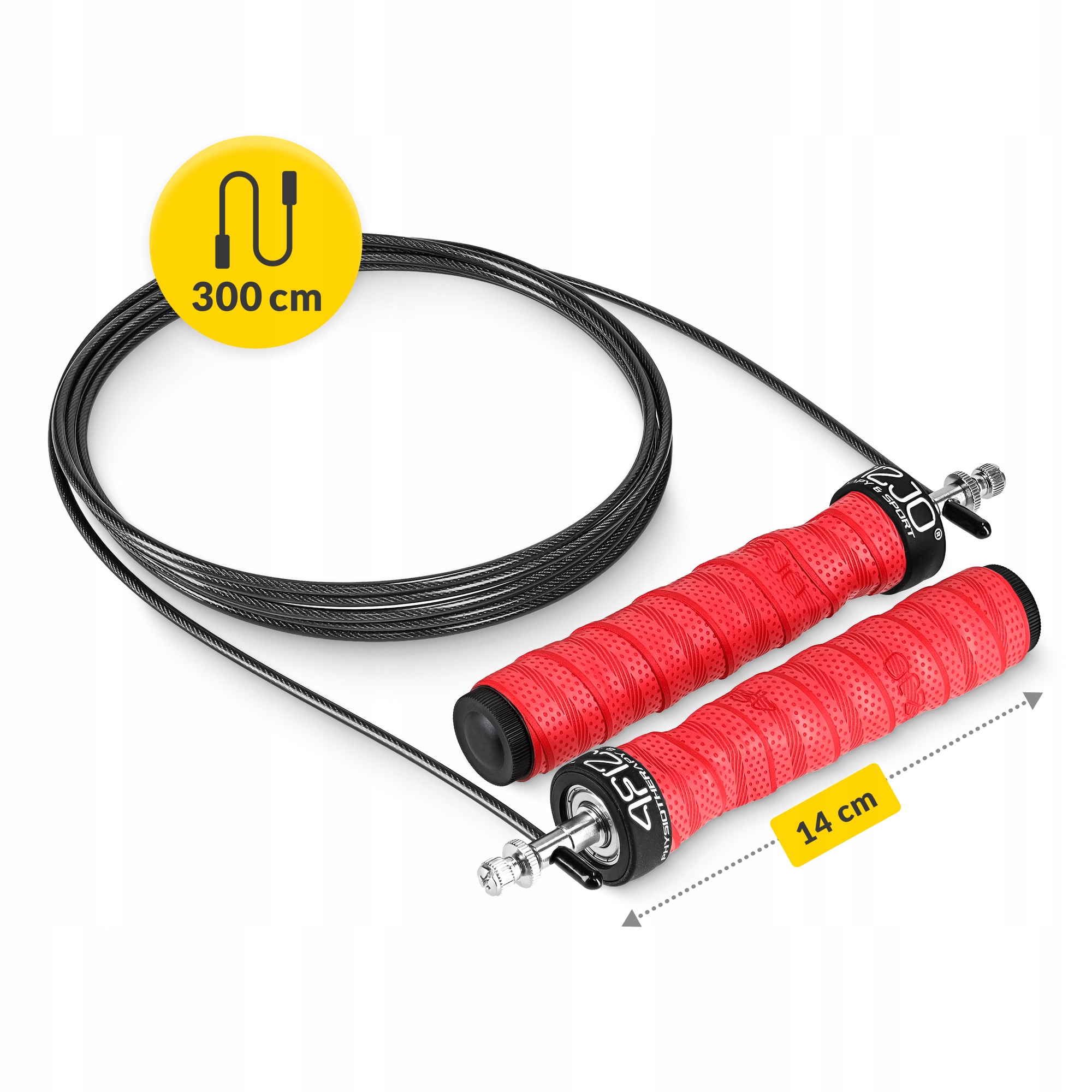 Скакалка швидкісна для кросфіту 4FIZJO Speed Rope PRO+ Red (P-5907739313171) — фото 2