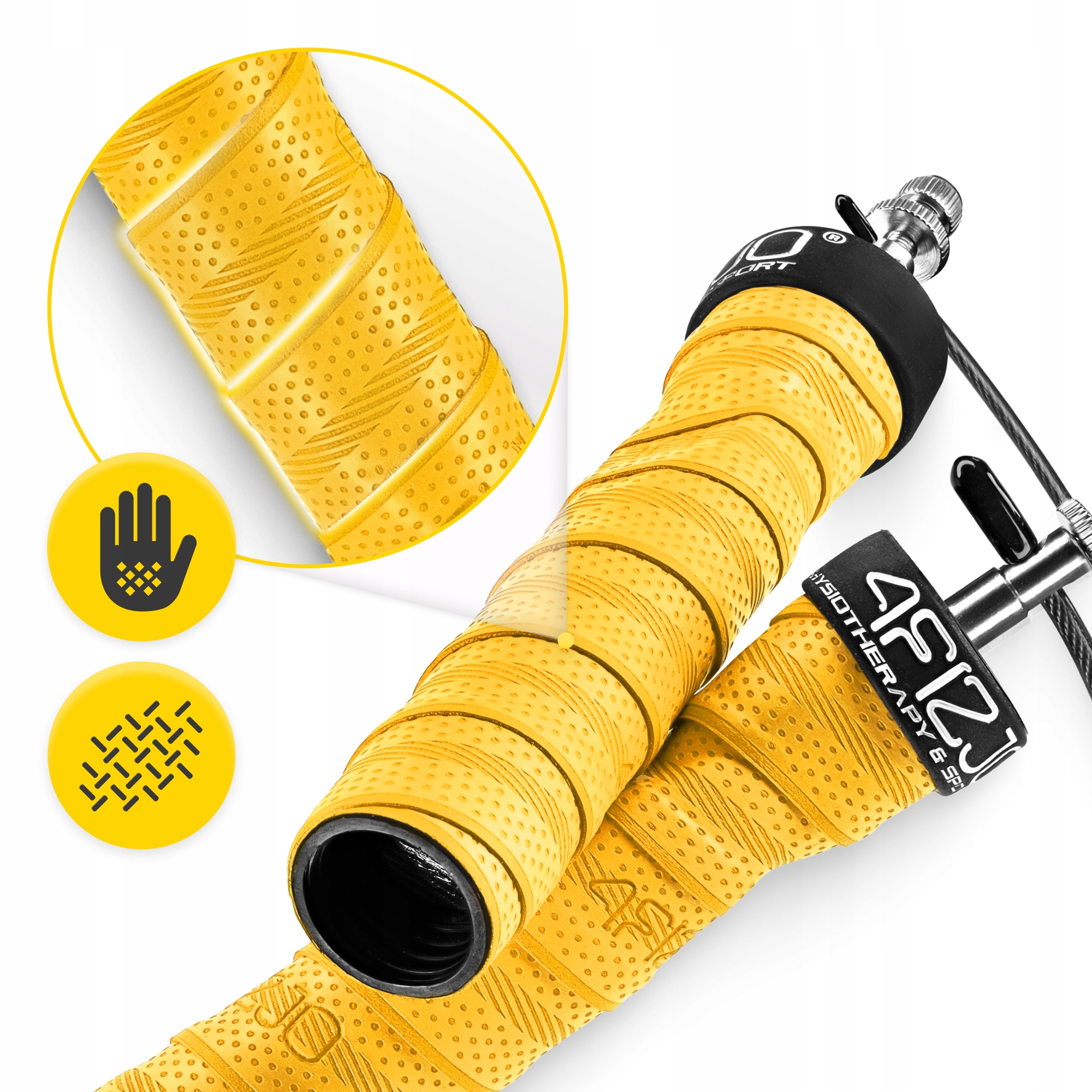 Скакалка швидкісна для кросфіту 4FIZJO Speed Rope PRO+ Yellow (P-5907739311030) — мініатюра 6