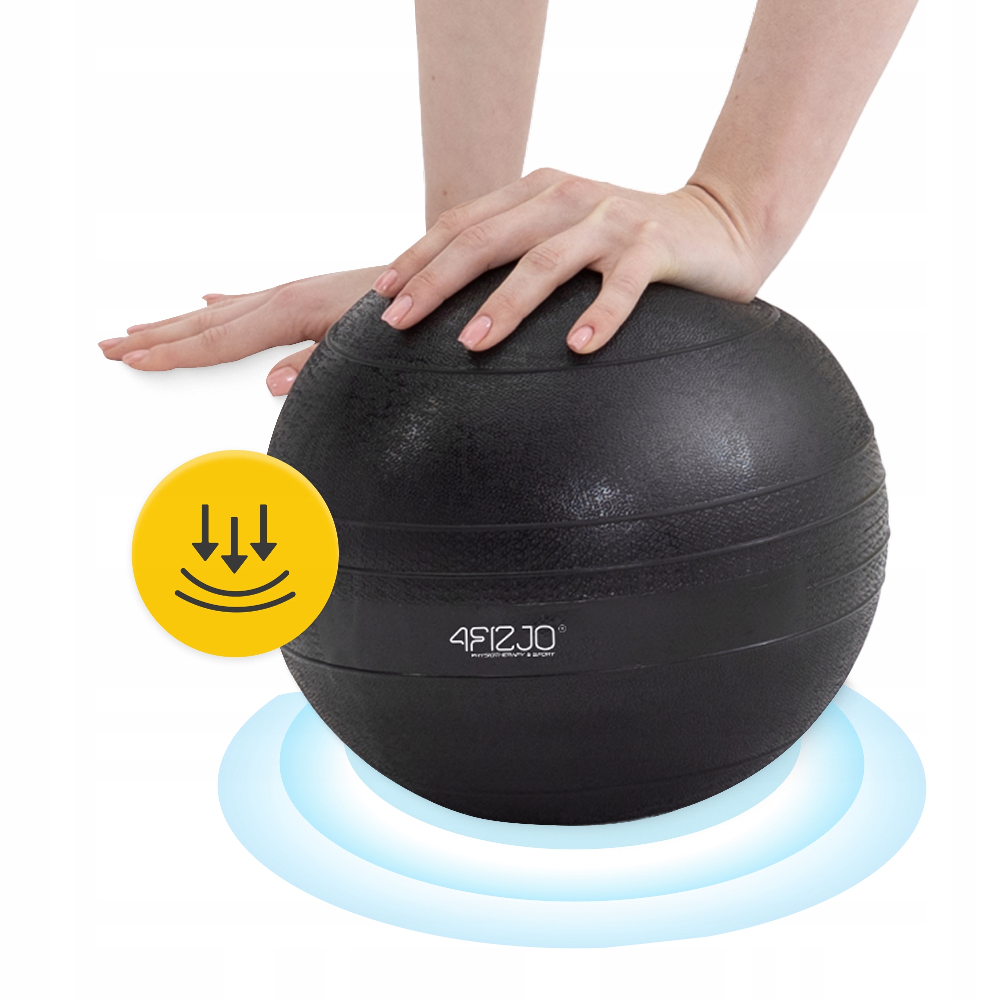 Слембол (медичний м'яч) для кросфіту 4FIZJO Slam Ball 15 кг Black (P-5907739315458) — фото 3