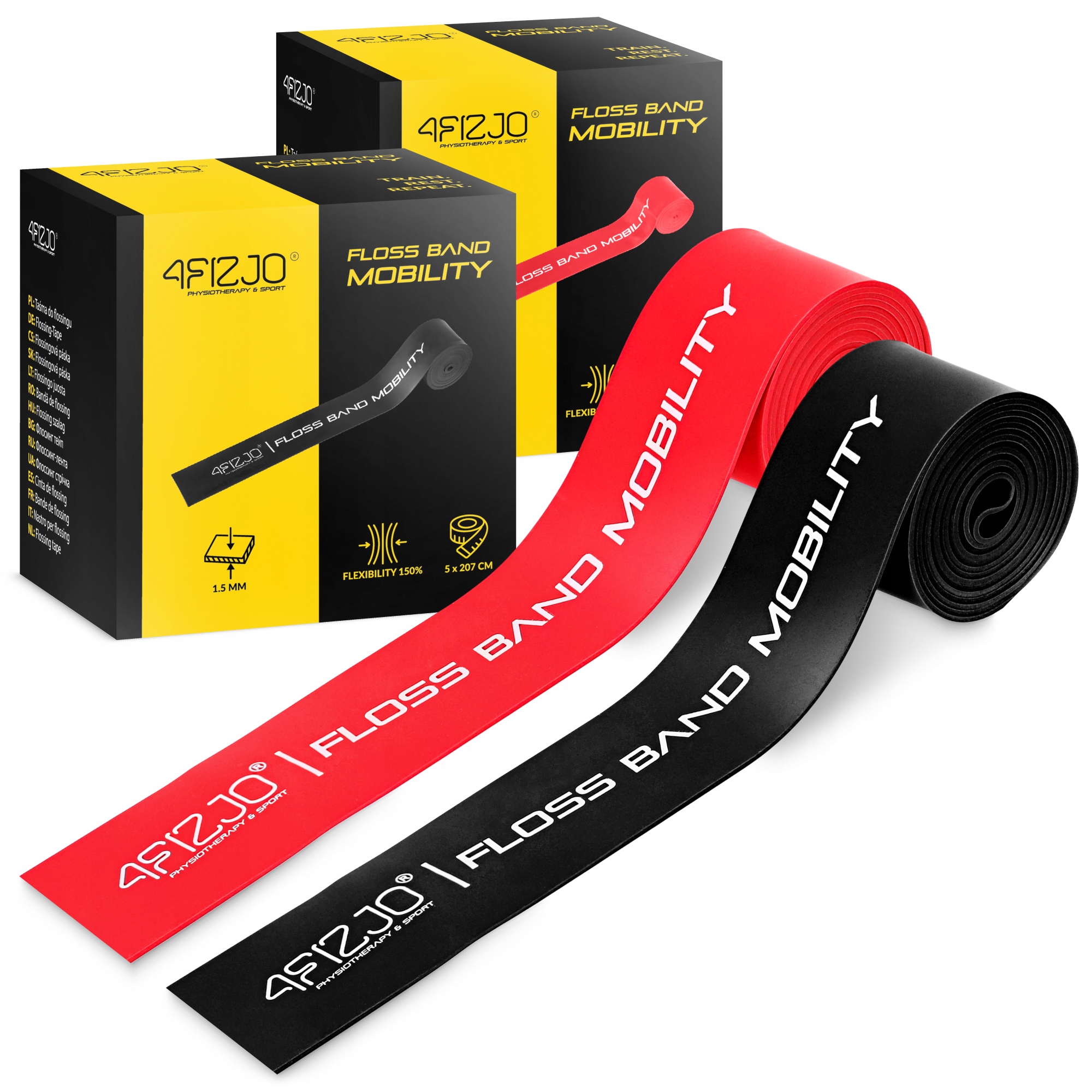Стрічка еластична для флосингу 4FIZJO Floss Band 207 x 5 см набір 2 шт Mix (P-5907222931905) — фото 1