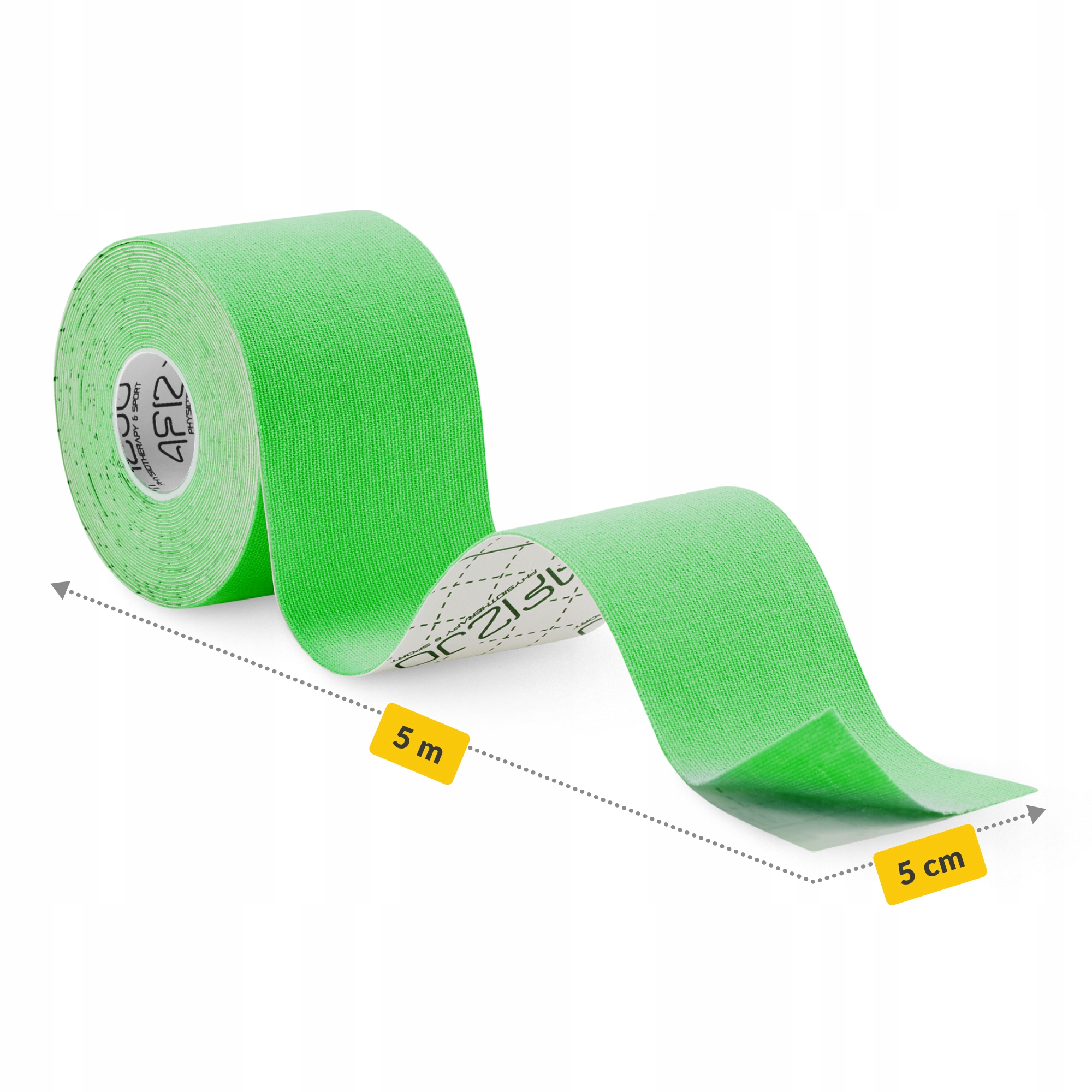 Стрічка кінезіологічна (кінезіо тейп) 4FIZJO 5 см x 5 м Green (P-5907739315984) — мініатюра 6