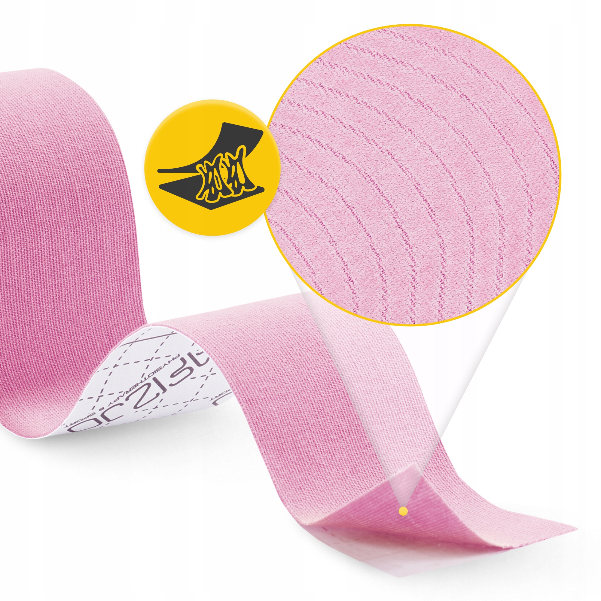 Стрічка кінезіологічна (кінезіо тейп) 4FIZJO 5 см x 5 м Light Pink (P-5907739316028) — фото 3