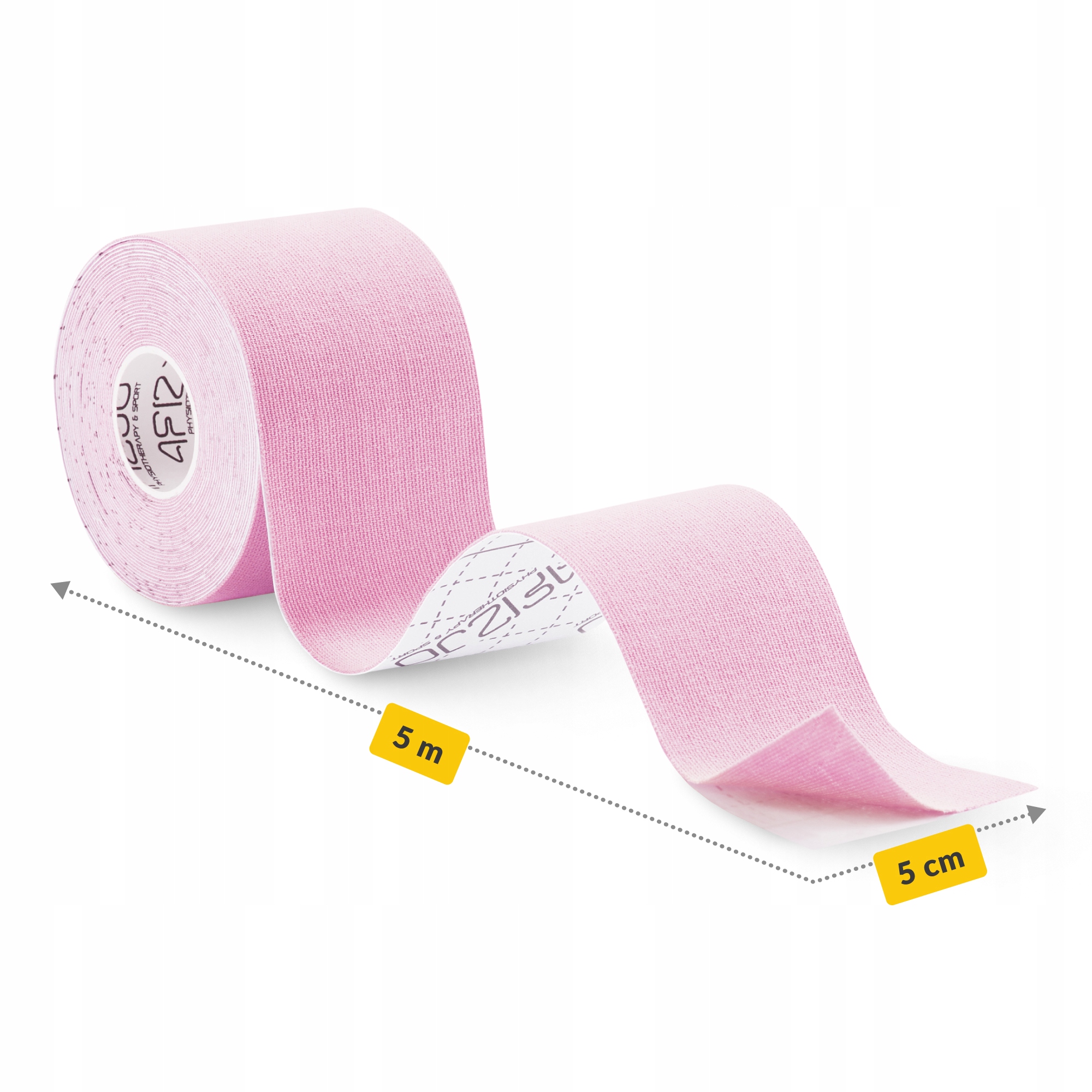 Стрічка кінезіологічна (кінезіо тейп) 4FIZJO 5 см x 5 м Light Pink (P-5907739316028) — мініатюра 9