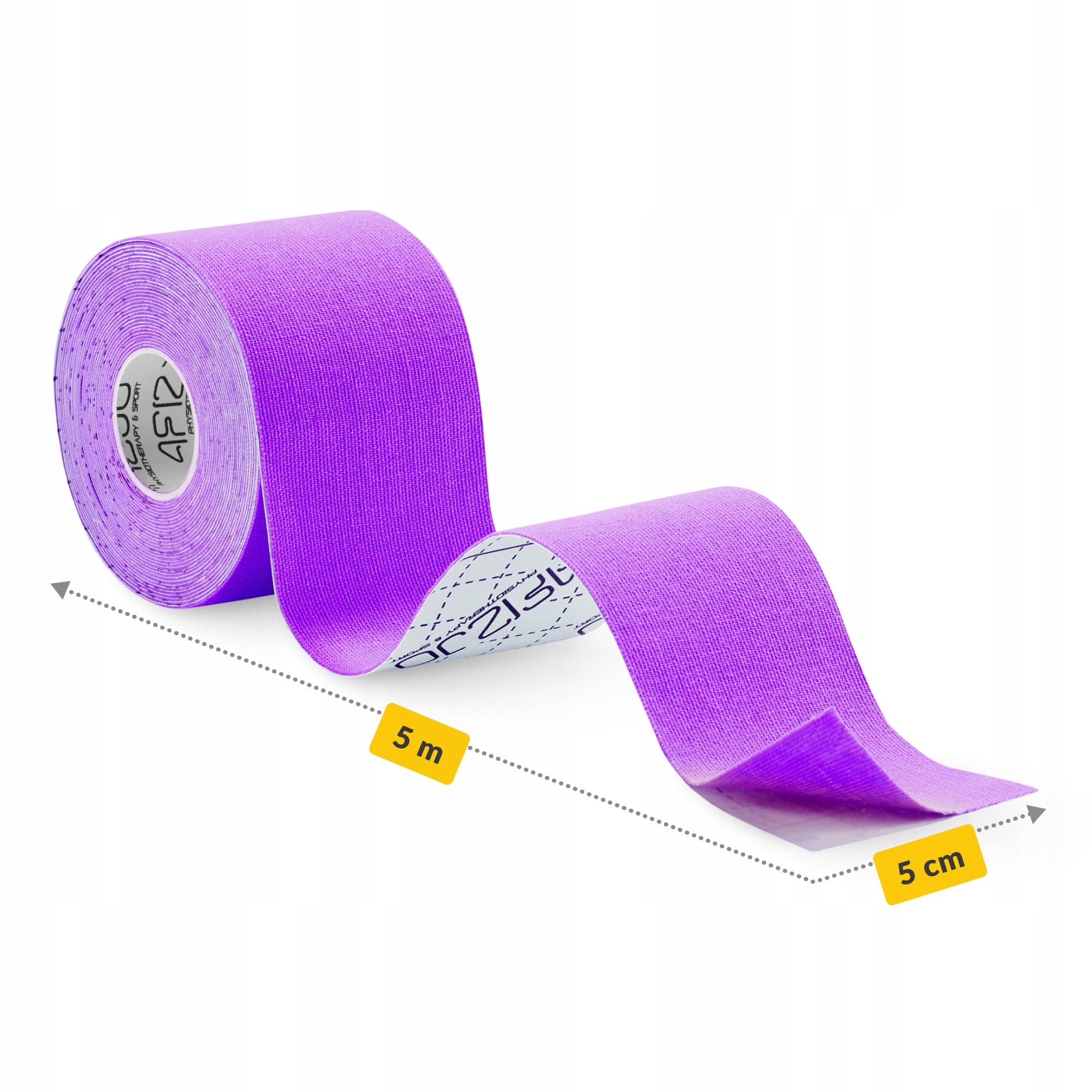 Стрічка кінезіологічна (кінезіо тейп) 4FIZJO 5 см x 5 м Violet (P-5907739318817) — мініатюра 10