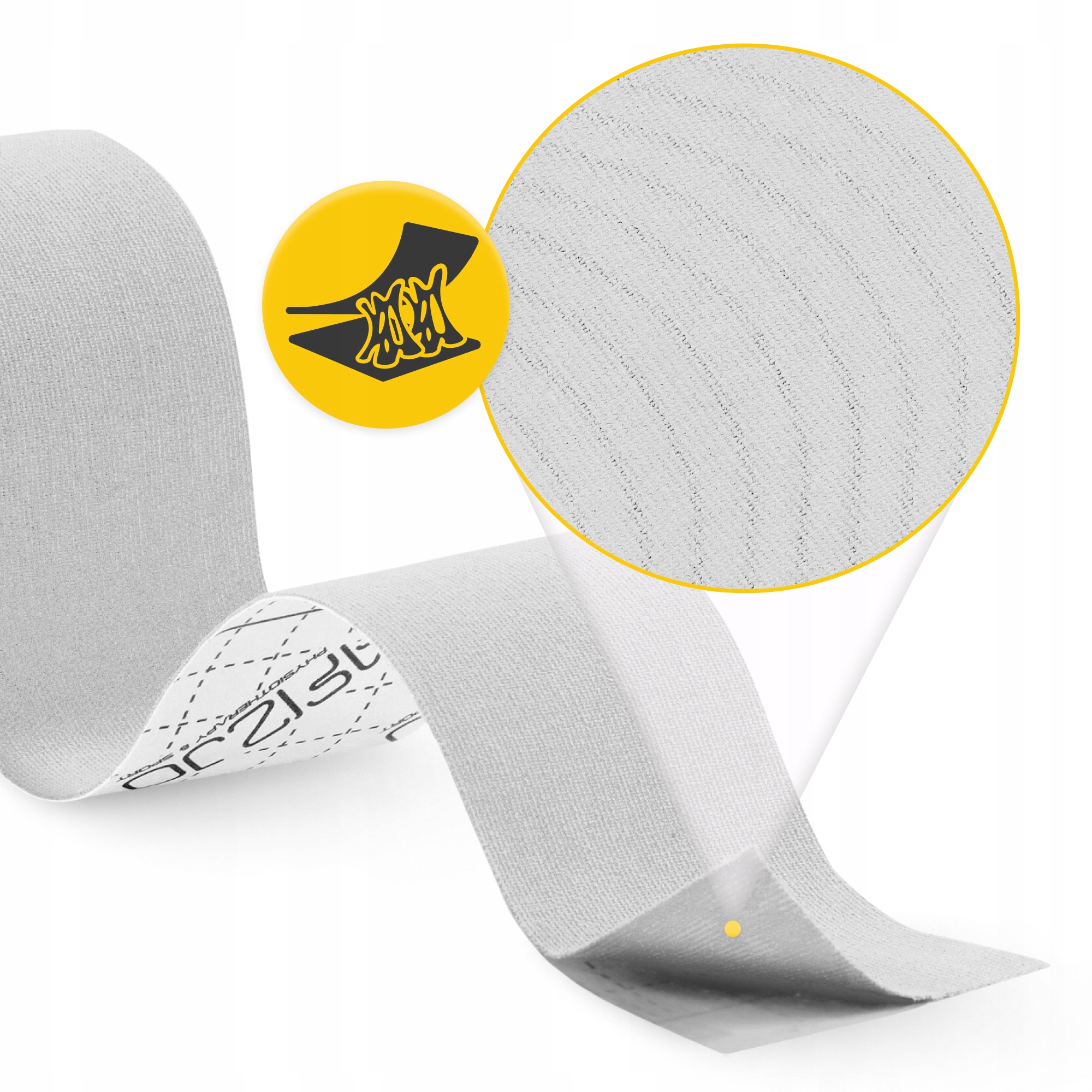 Стрічка кінезіологічна (кінезіо тейп) 4FIZJO 5 см x 5 м White (P-5907739318831) — мініатюра 9