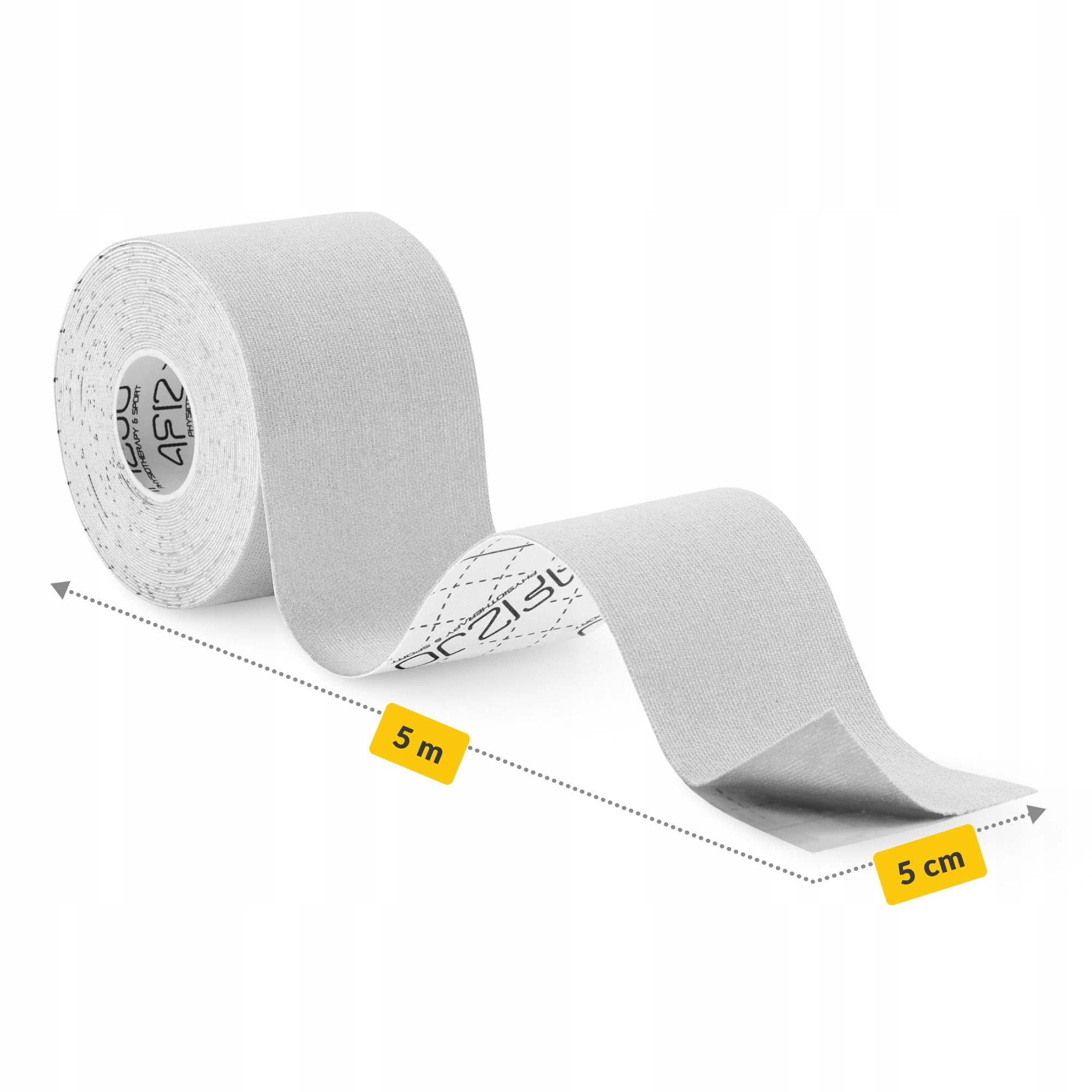 Стрічка кінезіологічна (кінезіо тейп) 4FIZJO 5 см x 5 м White (P-5907739318831) — мініатюра 6