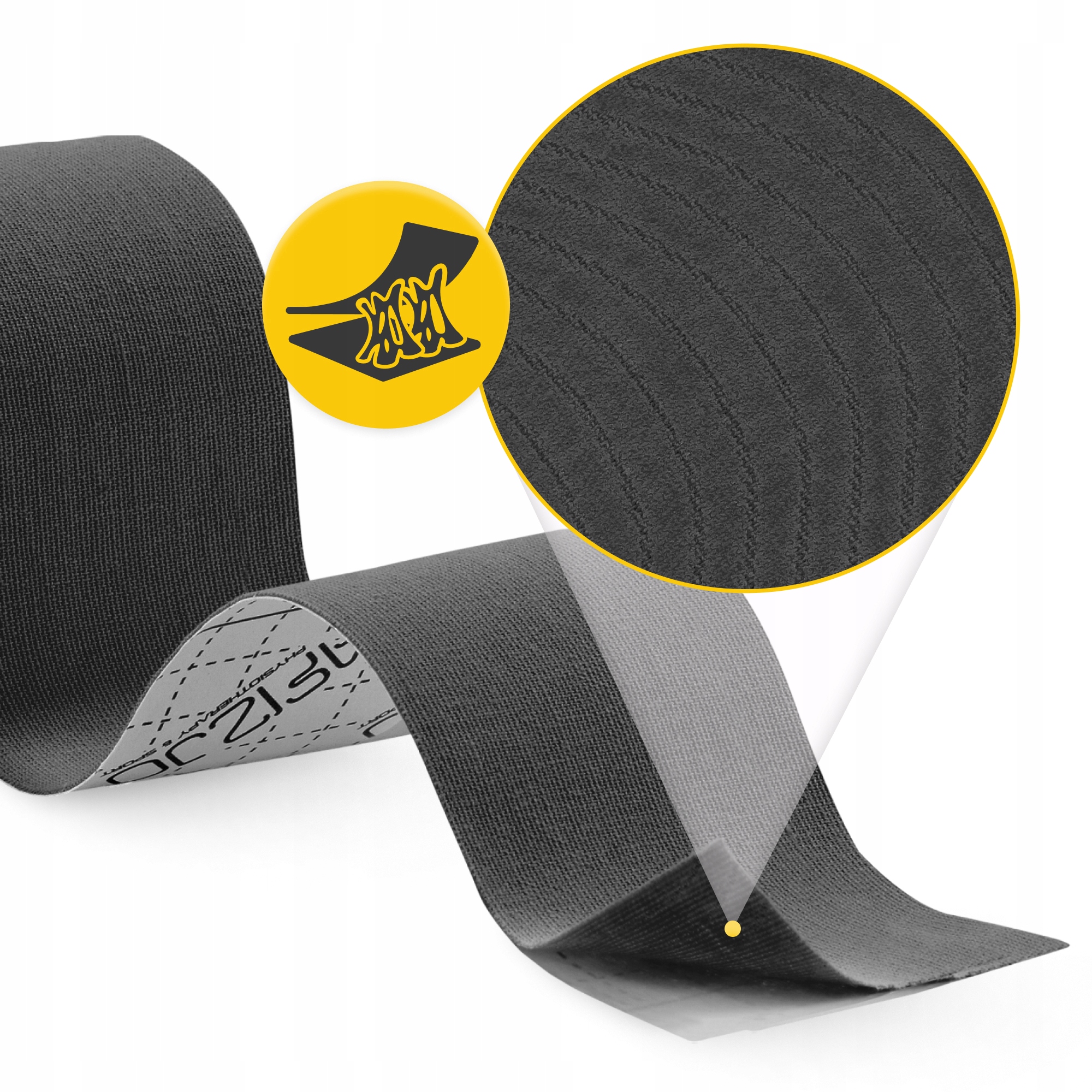 Стрічка кінезіологічна (кінезіо тейп) 4FIZJO 7.5 см x 5 м Black (P-5907739318886) — мініатюра 10
