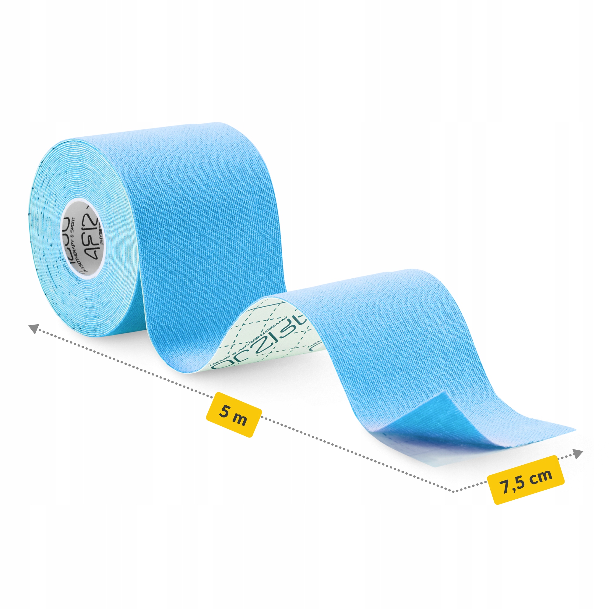 Стрічка кінезіологічна (кінезіо тейп) 4FIZJO 7.5 см x 5 м Sky Blue (P-5907739318909) — мініатюра 8