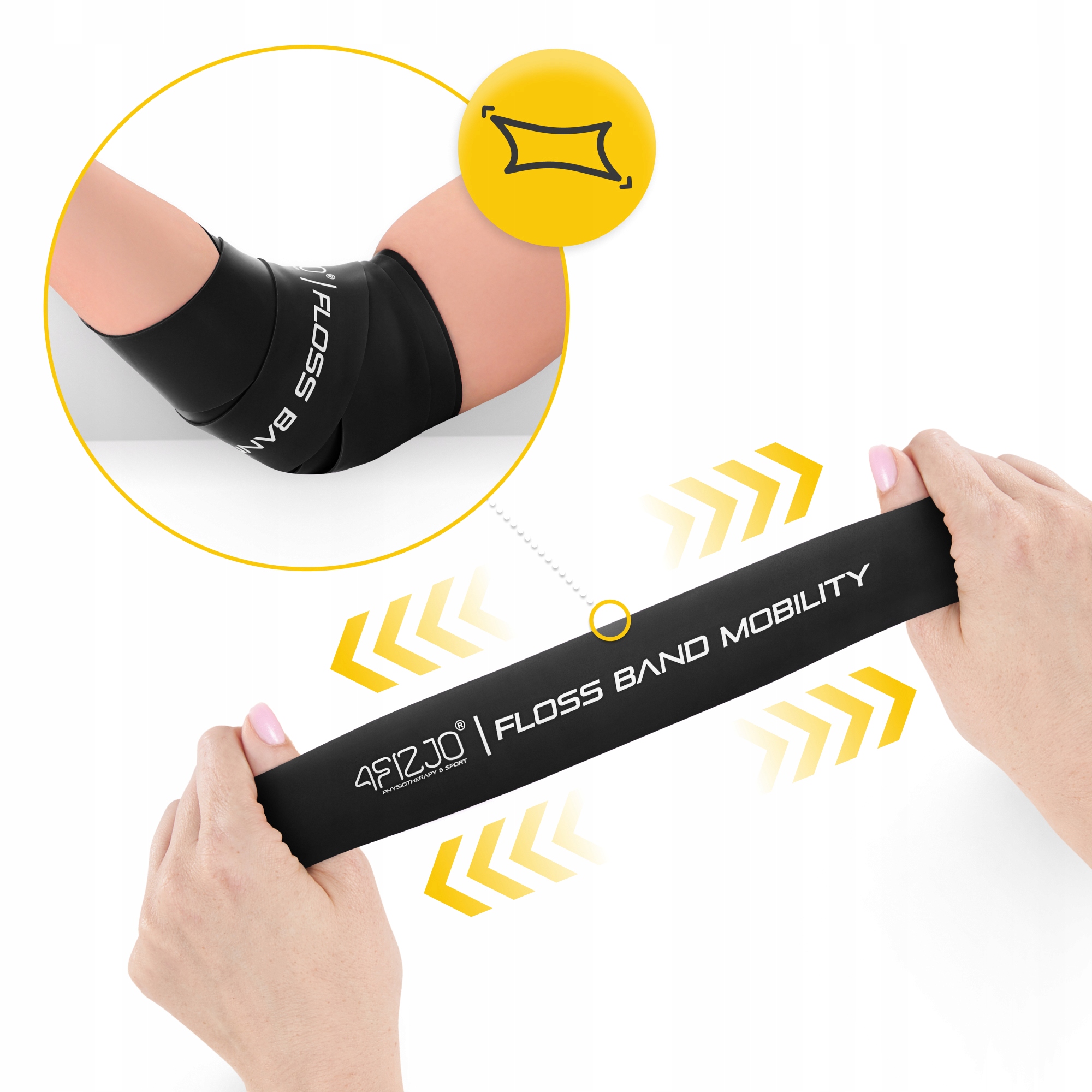 Стрічка компресійна для флосингу 4FIZJO Floss Band 207 x 5 x 0.15 см Black (P-5907222931882) — мініатюра 7