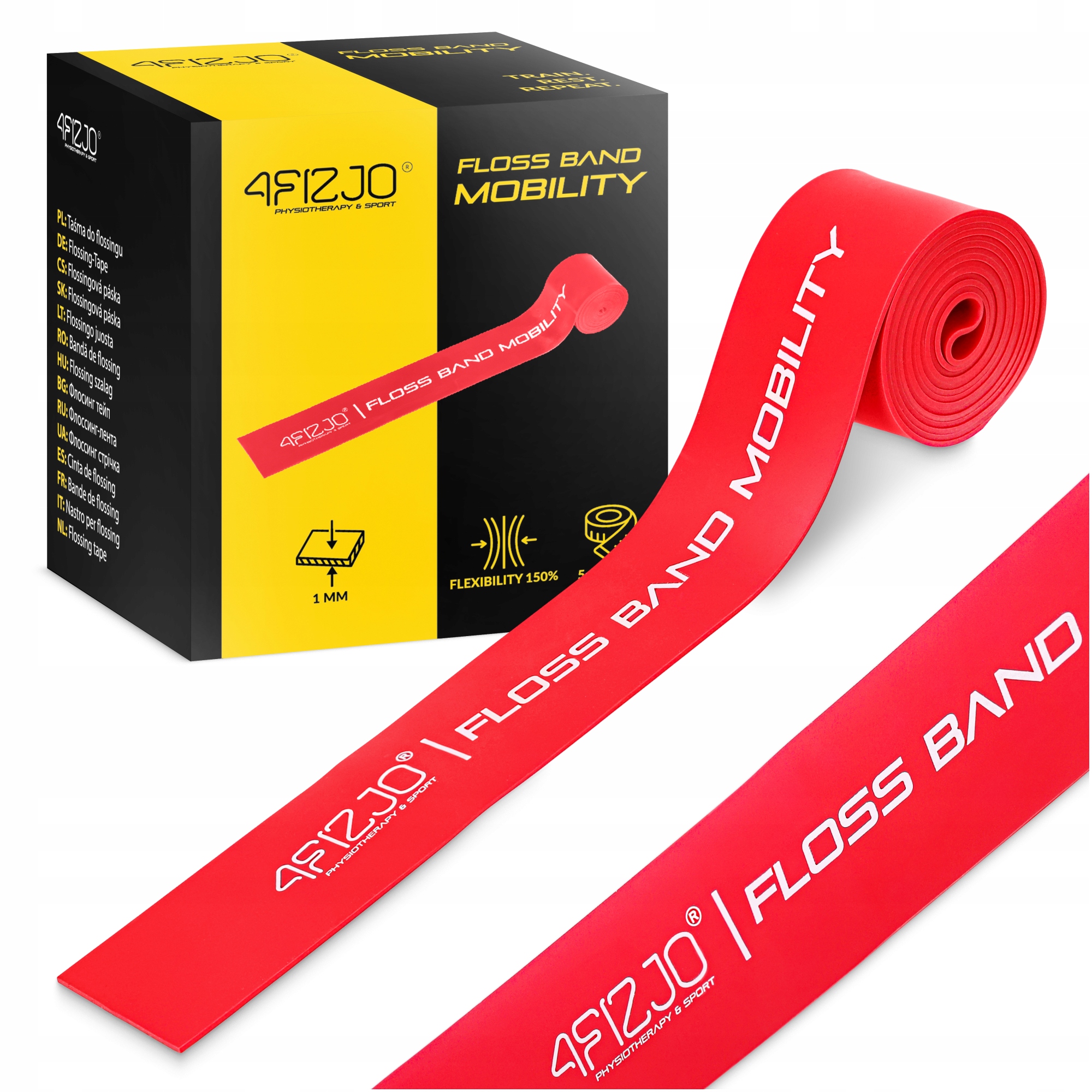 Стрічка компресійна для флосингу 4FIZJO Floss Band 207 x 5 x 0.1 см Red (P-5907222931899) — фото 1