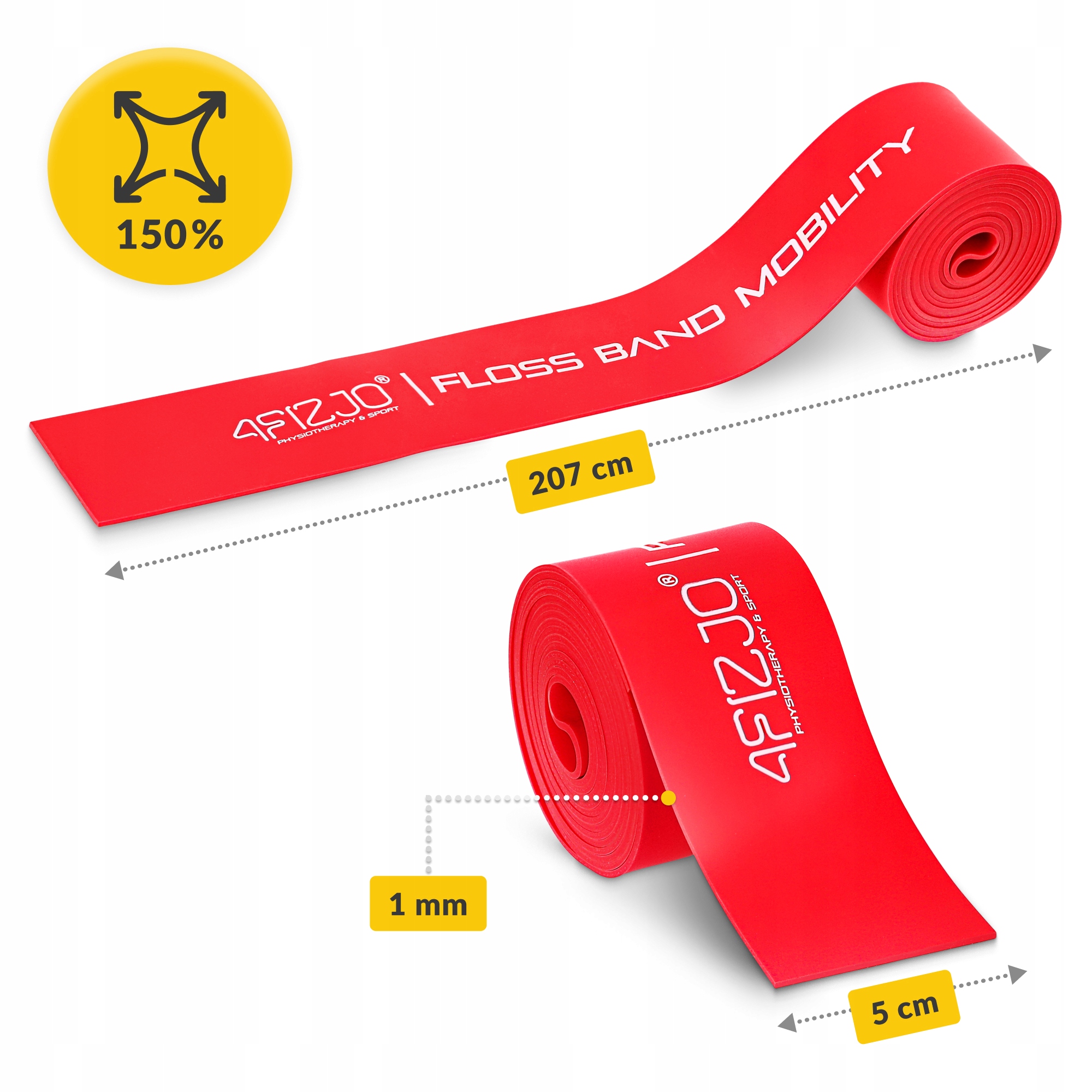 Стрічка компресійна для флосингу 4FIZJO Floss Band 207 x 5 x 0.1 см Red (P-5907222931899) — фото 4