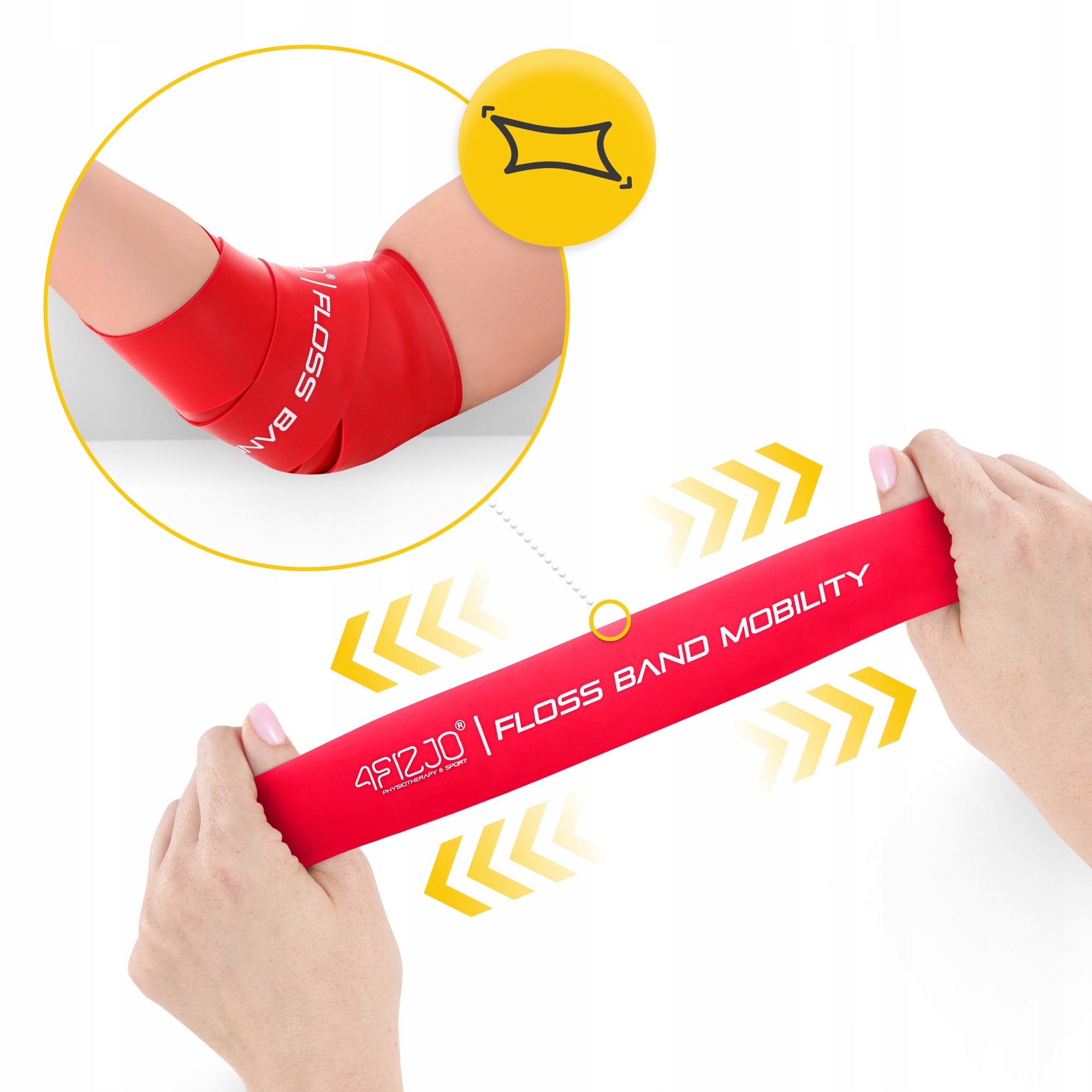 Стрічка компресійна для флосингу 4FIZJO Floss Band 207 x 5 x 0.1 см Red (P-5907222931899) — фото 3