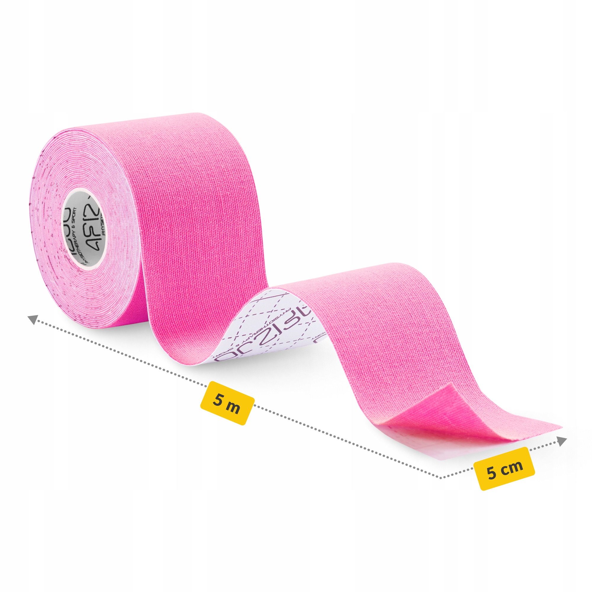 Стрічка кінезіологічна (кінезіо тейп) 4FIZJO 5 см x 5 м Pink (P-5907739316004) — мініатюра 8