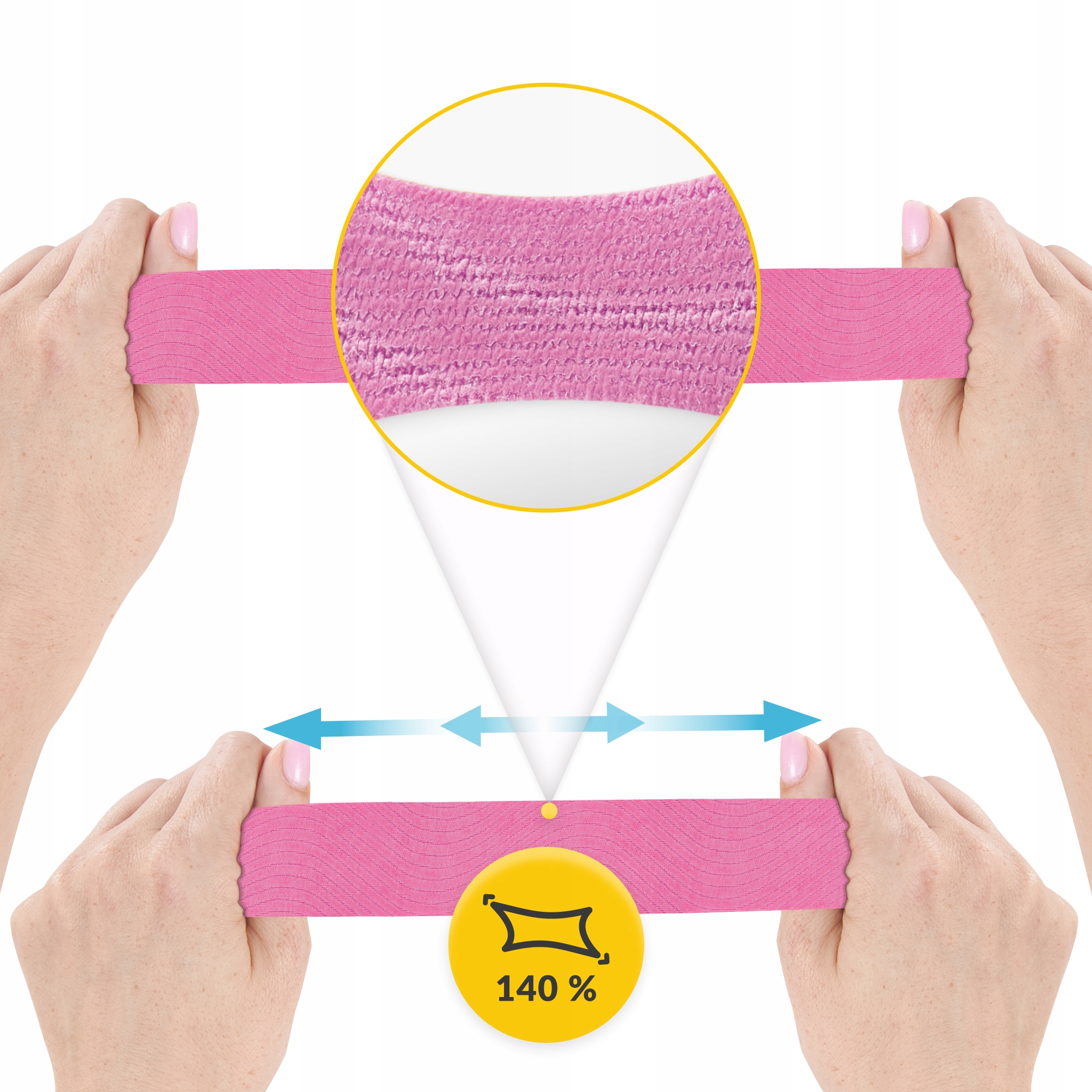 Стрічка кінезіологічна (кінезіо тейп) 4FIZJO 5 см x 5 м Pink (P-5907739316004) — мініатюра 7