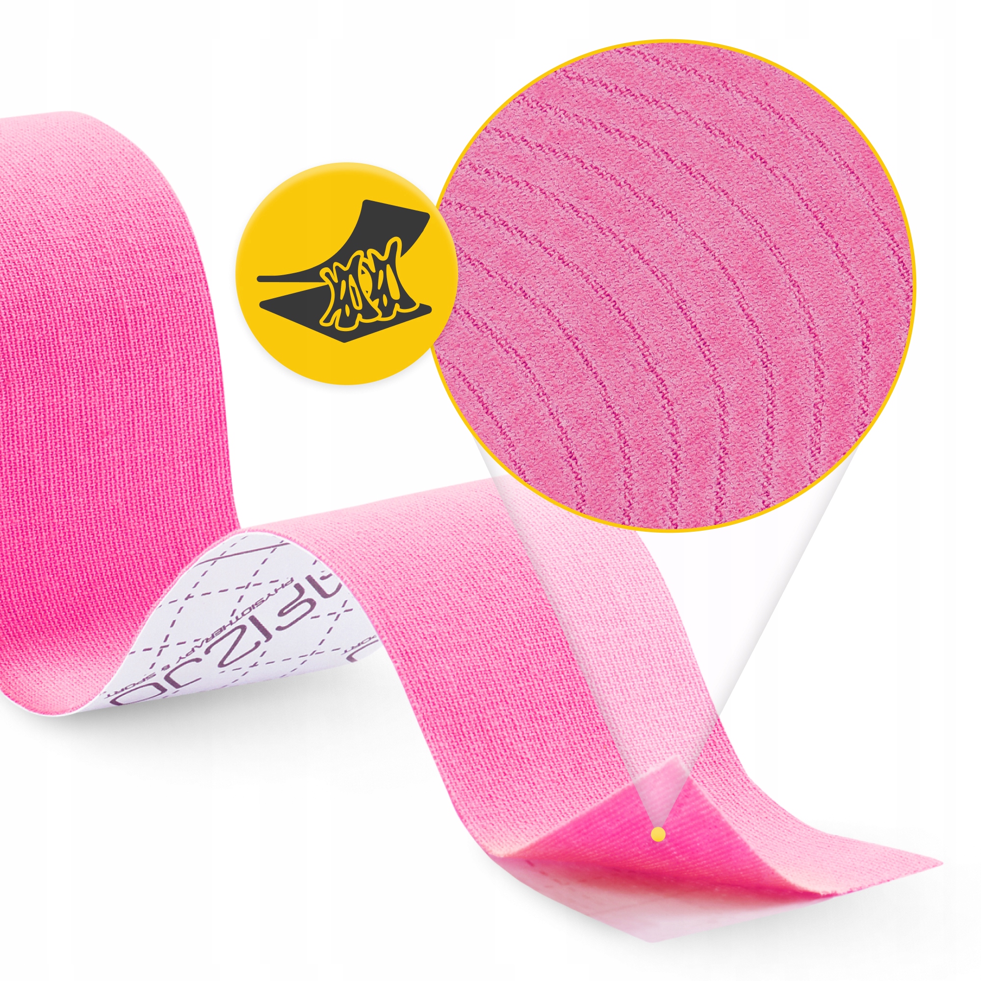 Стрічка кінезіологічна (кінезіо тейп) 4FIZJO 5 см x 5 м Pink (P-5907739316004) — фото 4