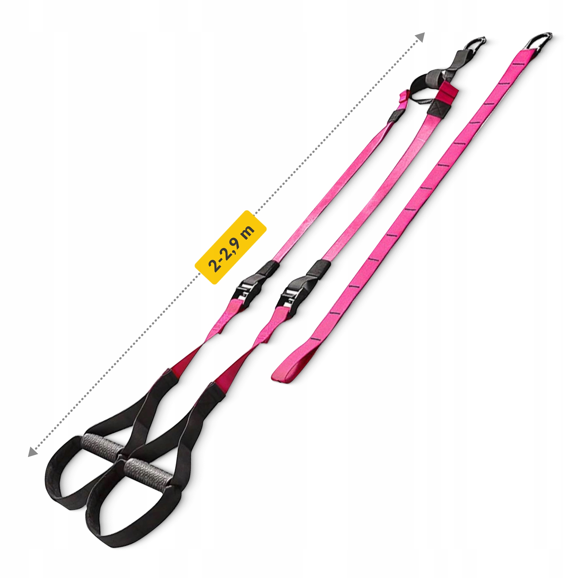 Петлі для функціонального тренінгу 4FIZJO підвісна система Black/Pink (P-5907739314109) — мініатюра 7