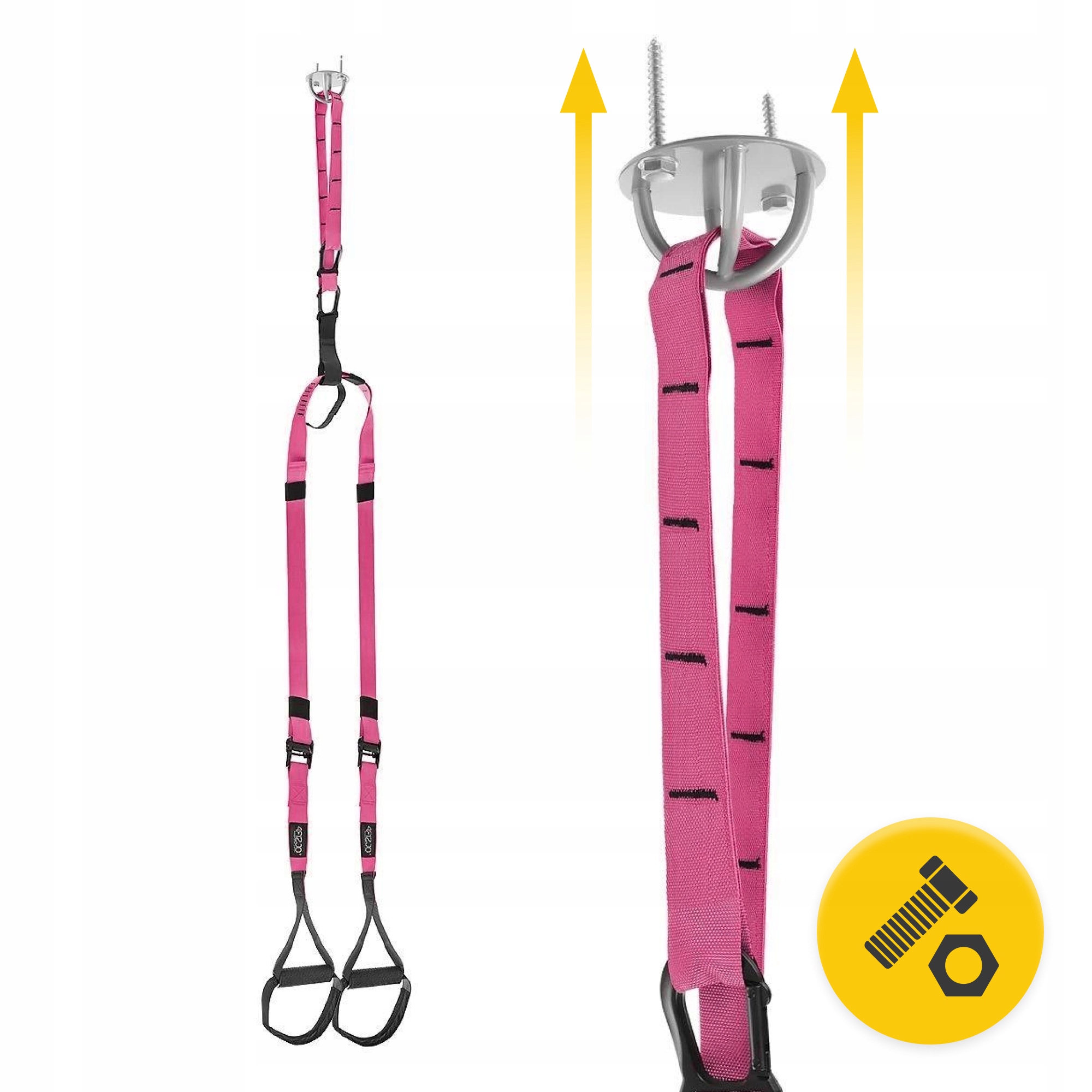Петлі для функціонального тренінгу 4FIZJO підвісна система Black/Pink (P-5907739314109) — мініатюра 6