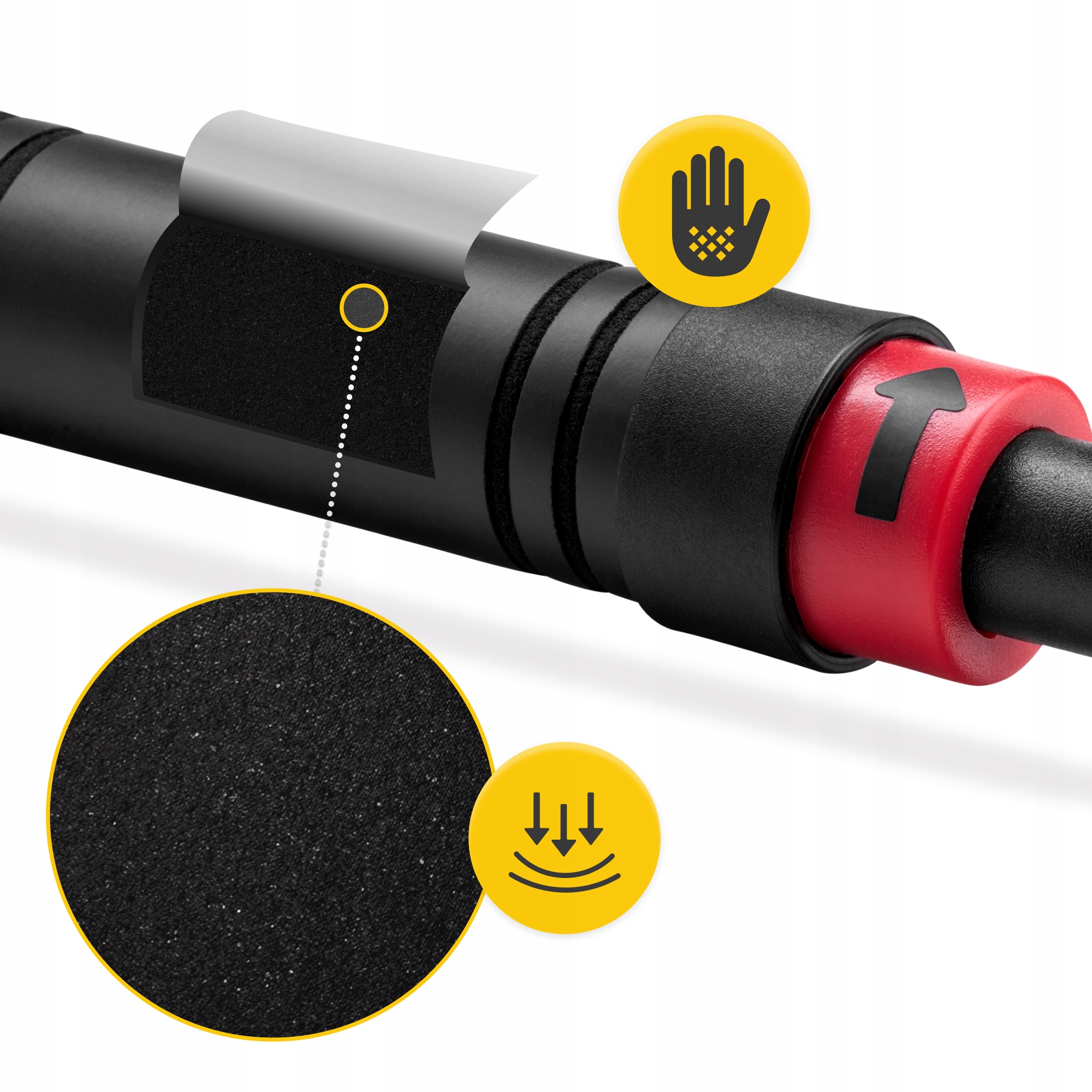 Турнік розсувний 4FIZJO 66-100 см Black/Red (P-5907739310385) — мініатюра 6