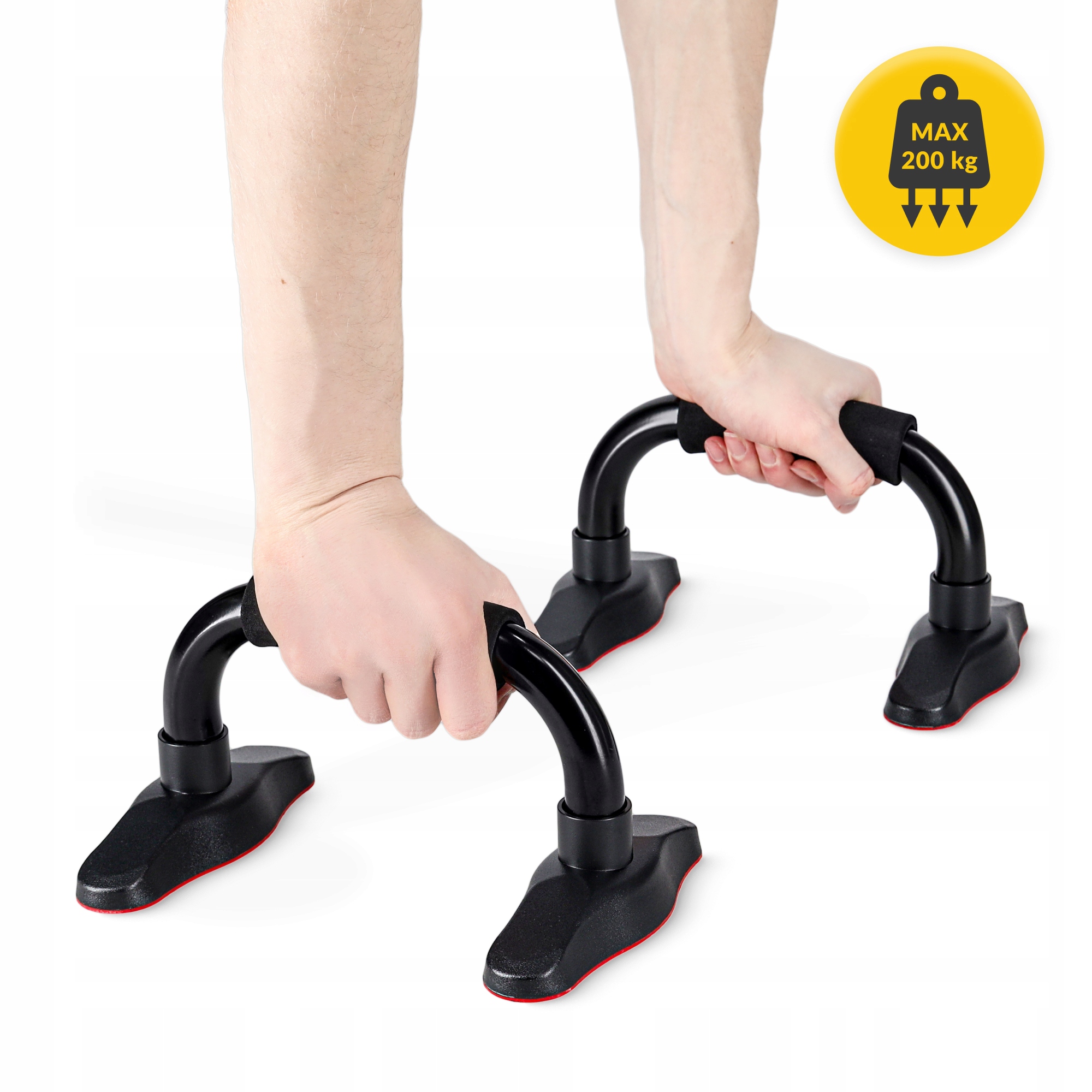 Упори для віджимань 4FIZJO Push-up Bars Black/Red (P-5907739310392) — фото 5
