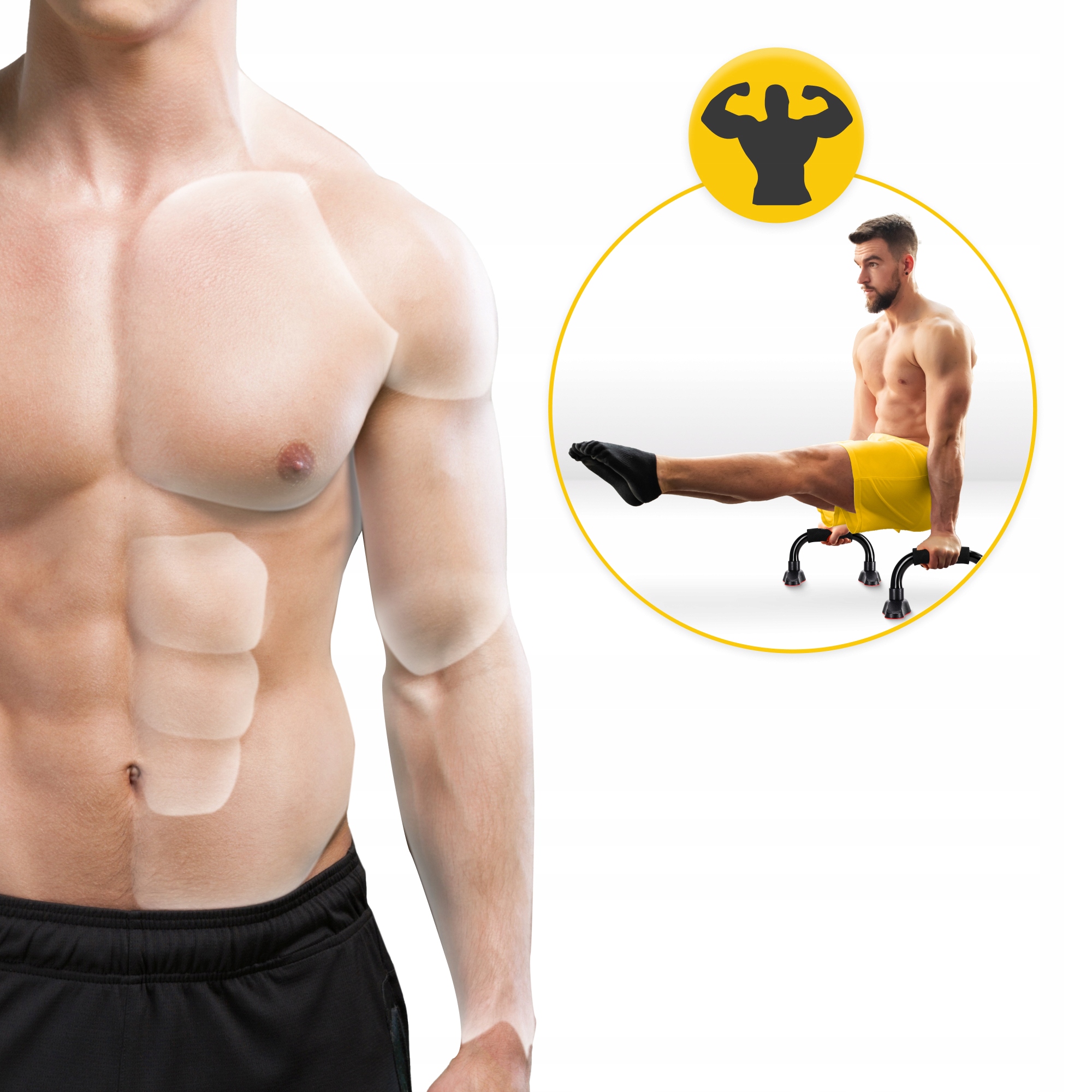 Упори для віджимань 4FIZJO Push-up Bars Black/Red (P-5907739310392) — мініатюра 9